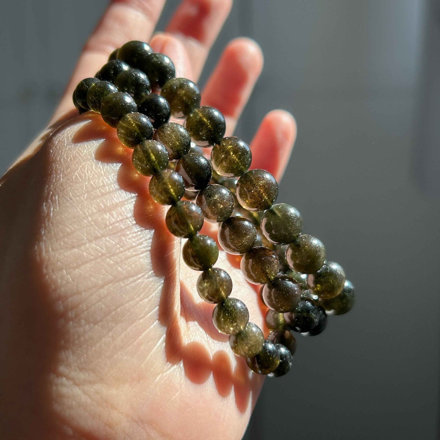Natural Green Tourmaline Bracelet in 7 to 9MM