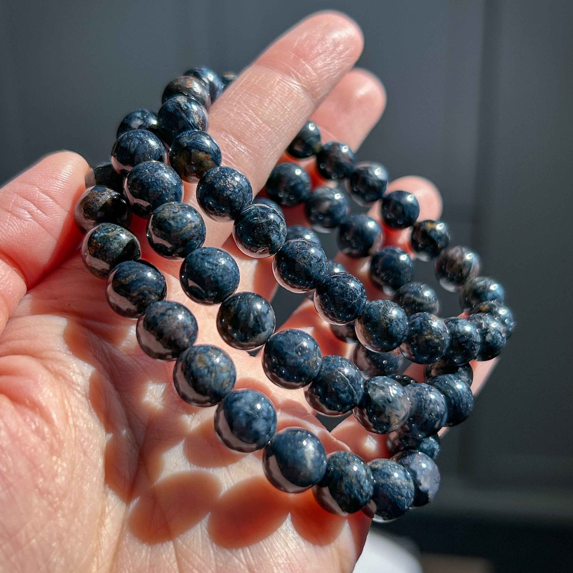 Rare Blue Pietersite Bracelet in 8 to 9MM