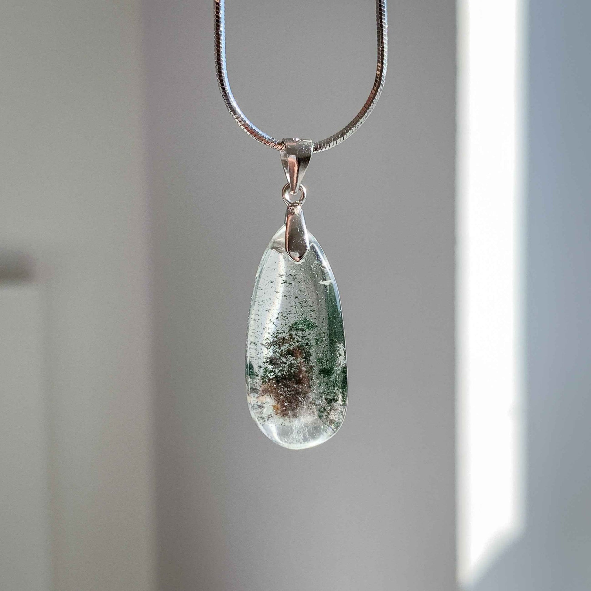 Garden Quartz 925 Sterling Silver Pendant (chain excluded)