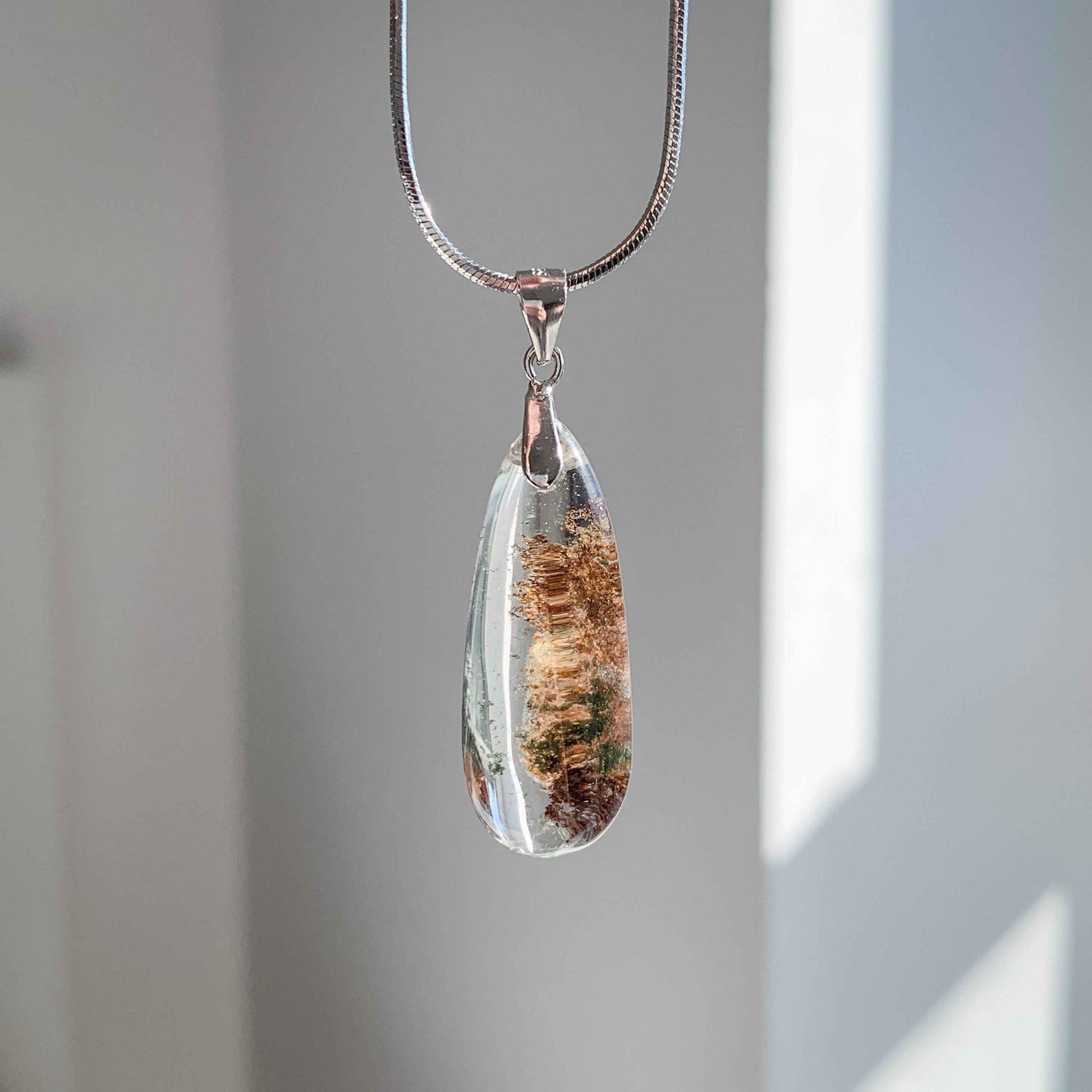 Garden Quartz 925 Sterling Silver Pendant (chain excluded)