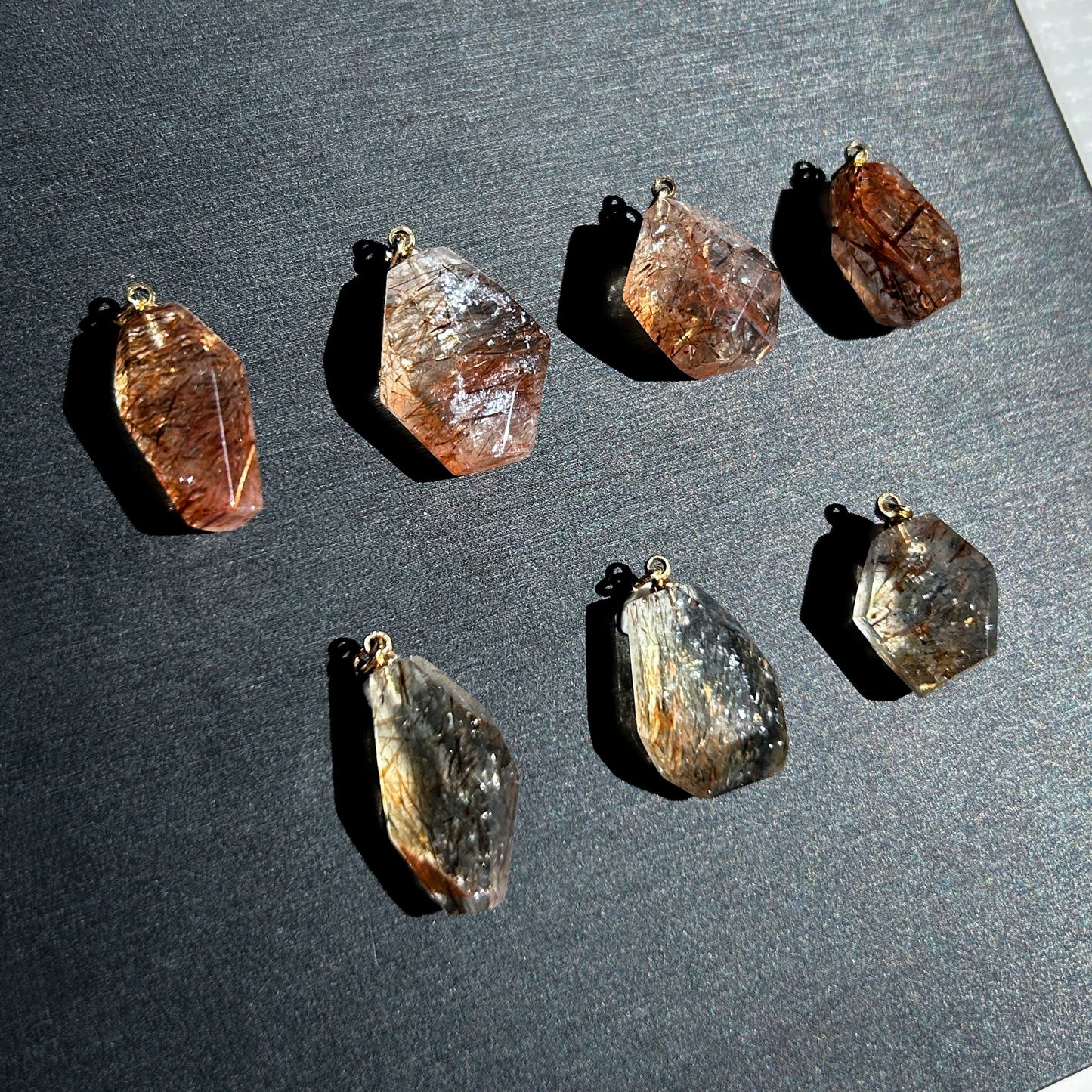 Rare High Quality Golden Black Super7 Small 14k Gold Pendant (chain included)