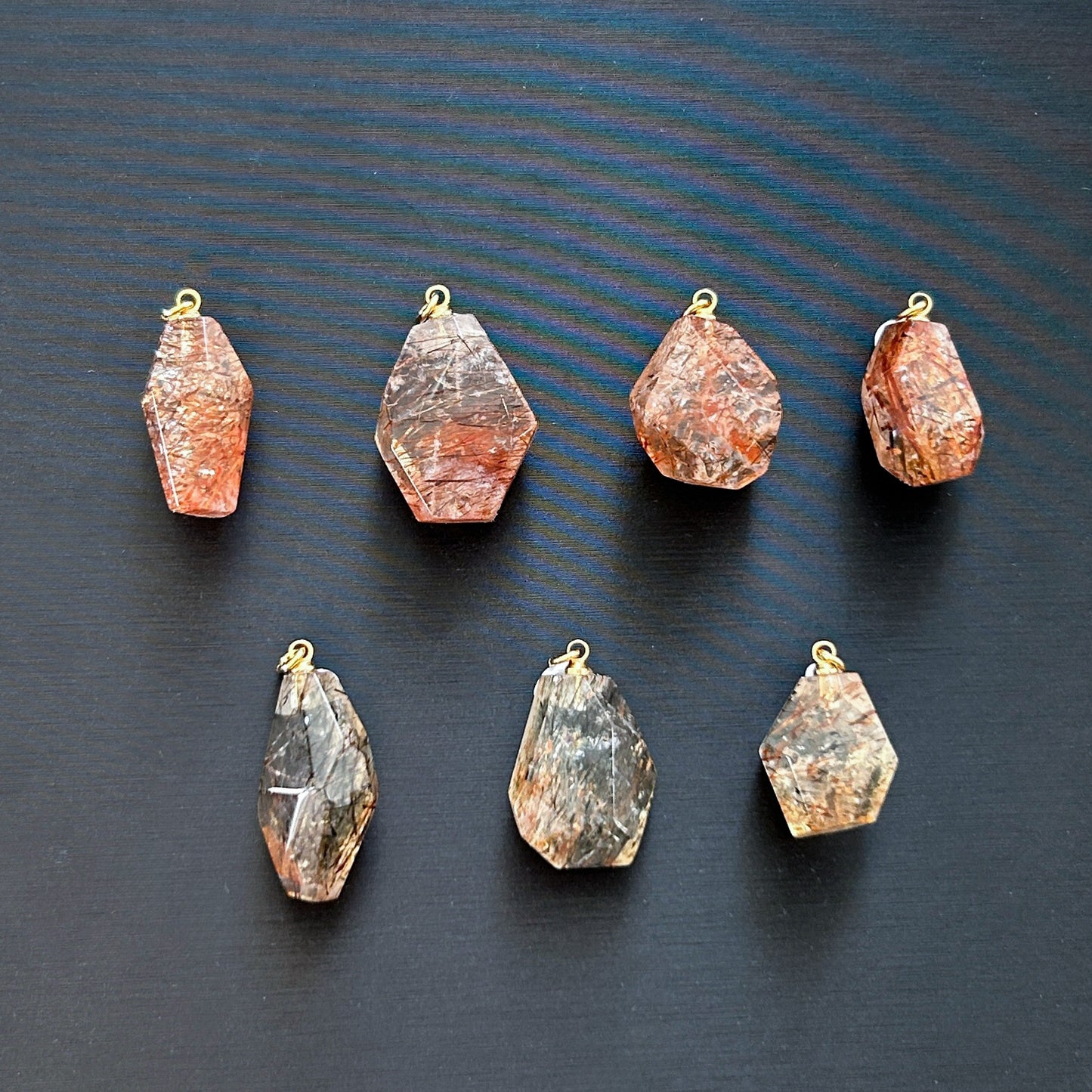 Rare High Quality Golden Black Super7 Small 14k Gold Pendant (chain included)