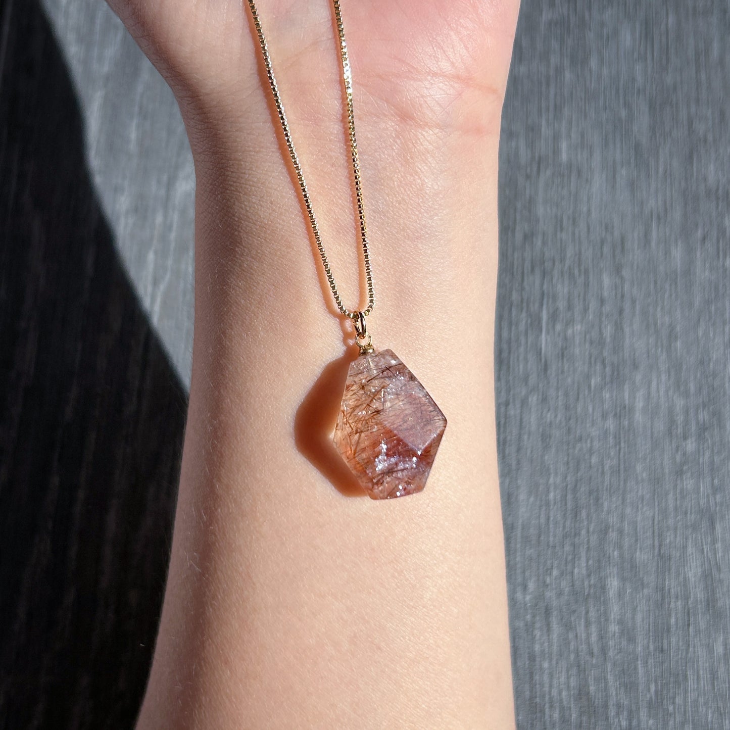 Rare High Quality Golden Black Super7 Small 14k Gold Pendant (chain included)