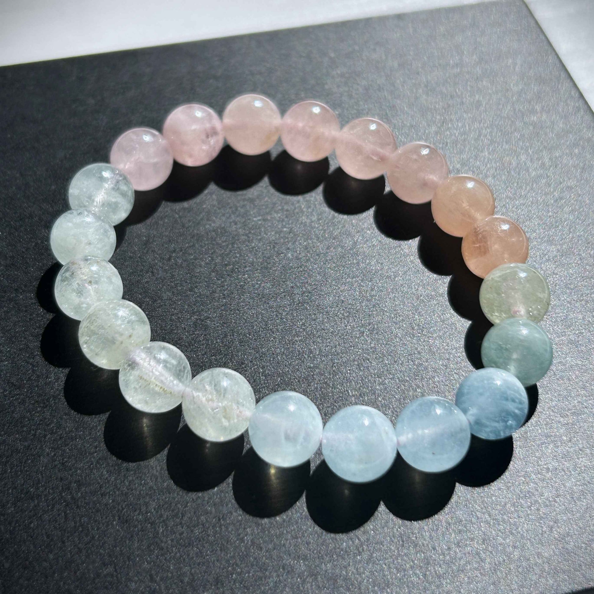 Rainbow Morganite Bracelet in 9MM