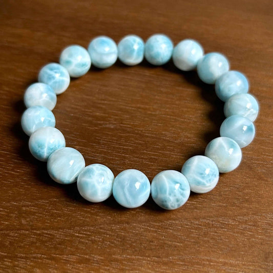 Top Quality Larimar Bracelet in 10.5MM