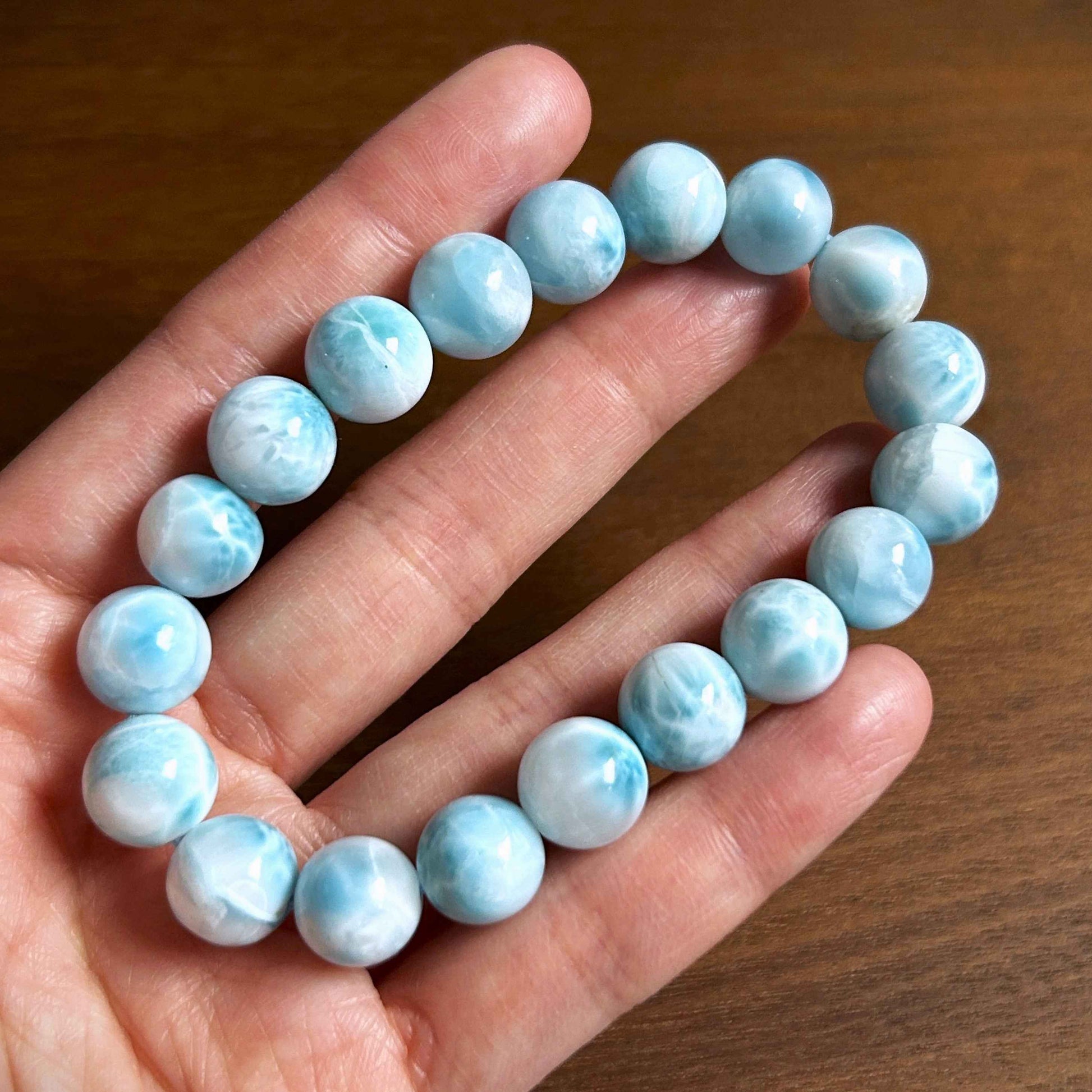 Top Quality Larimar Bracelet in 10.5MM