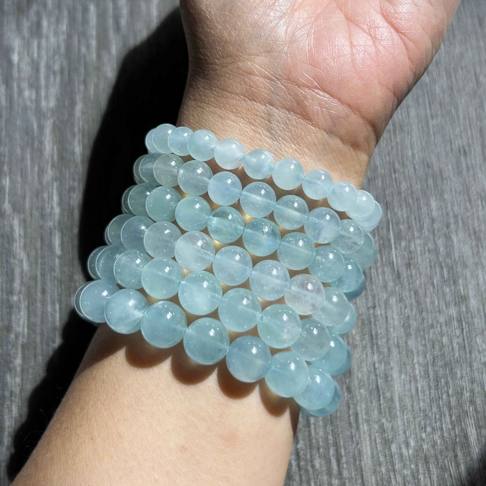 High Quality Aquamarine Bracelet in 7 to 10MM | Birthstone of March