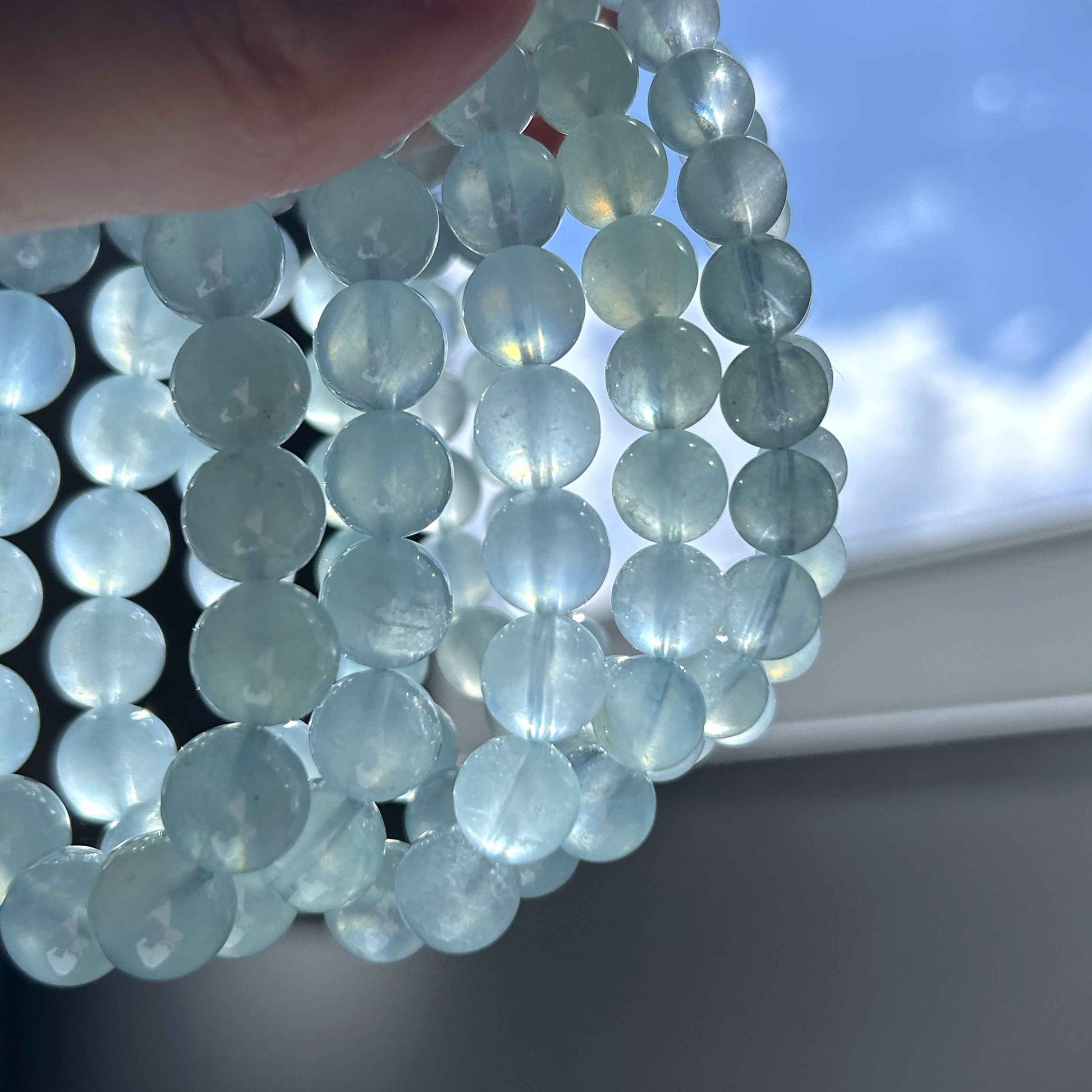 High Quality Aquamarine Bracelet in 7 to 10MM | Birthstone of March