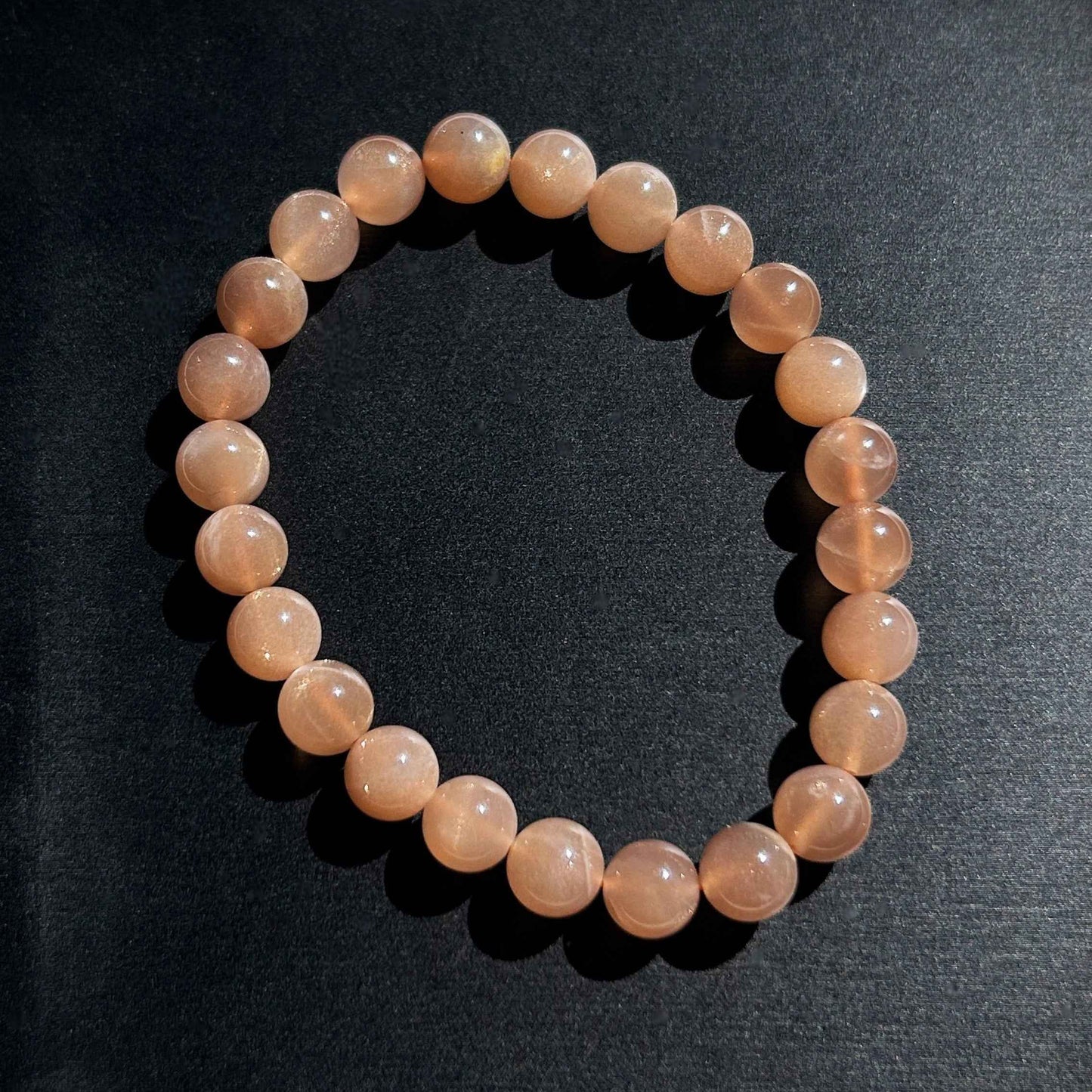 Peach Moonstone Bracelet in 8 to 11MM