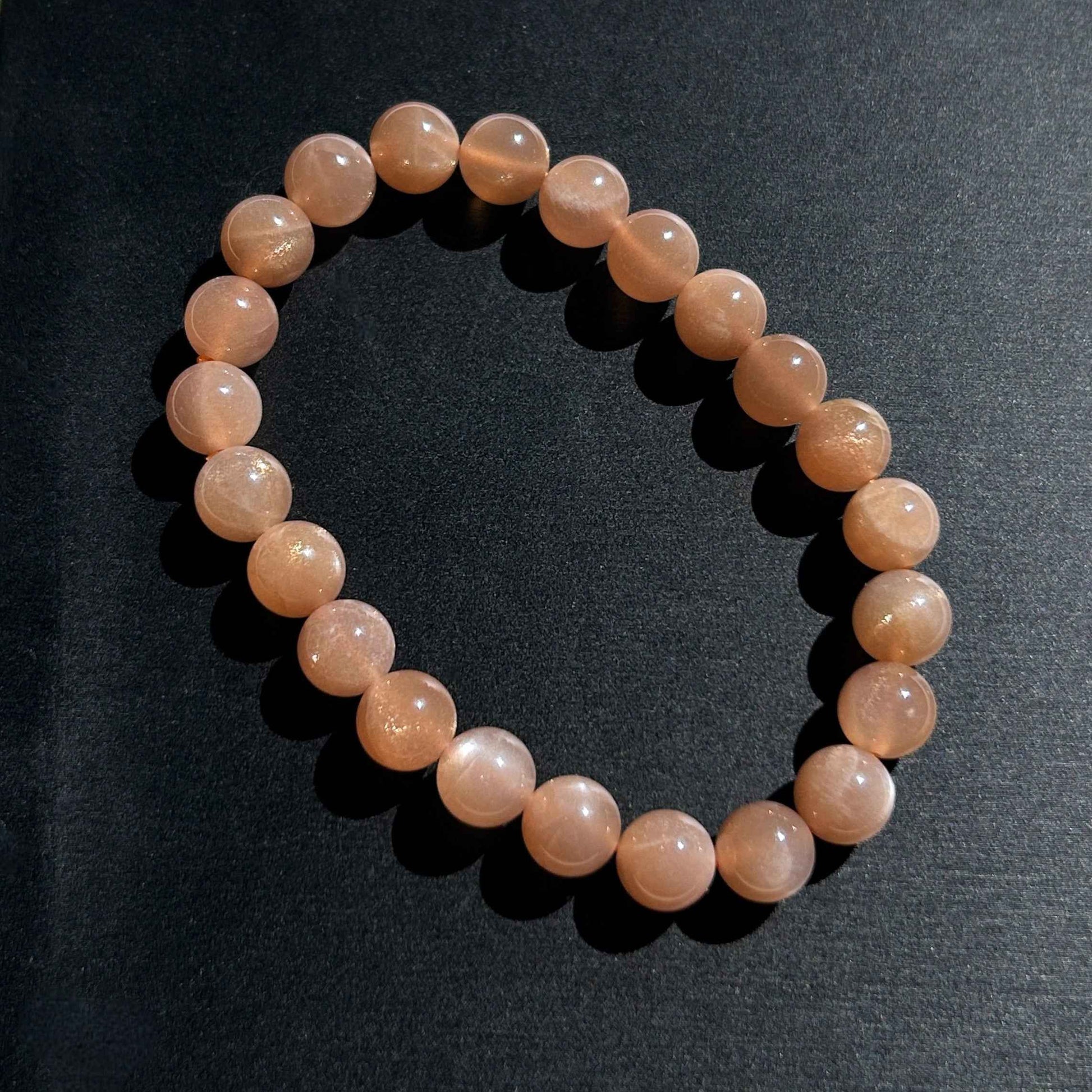 Peach Moonstone Bracelet in 8 to 11MM