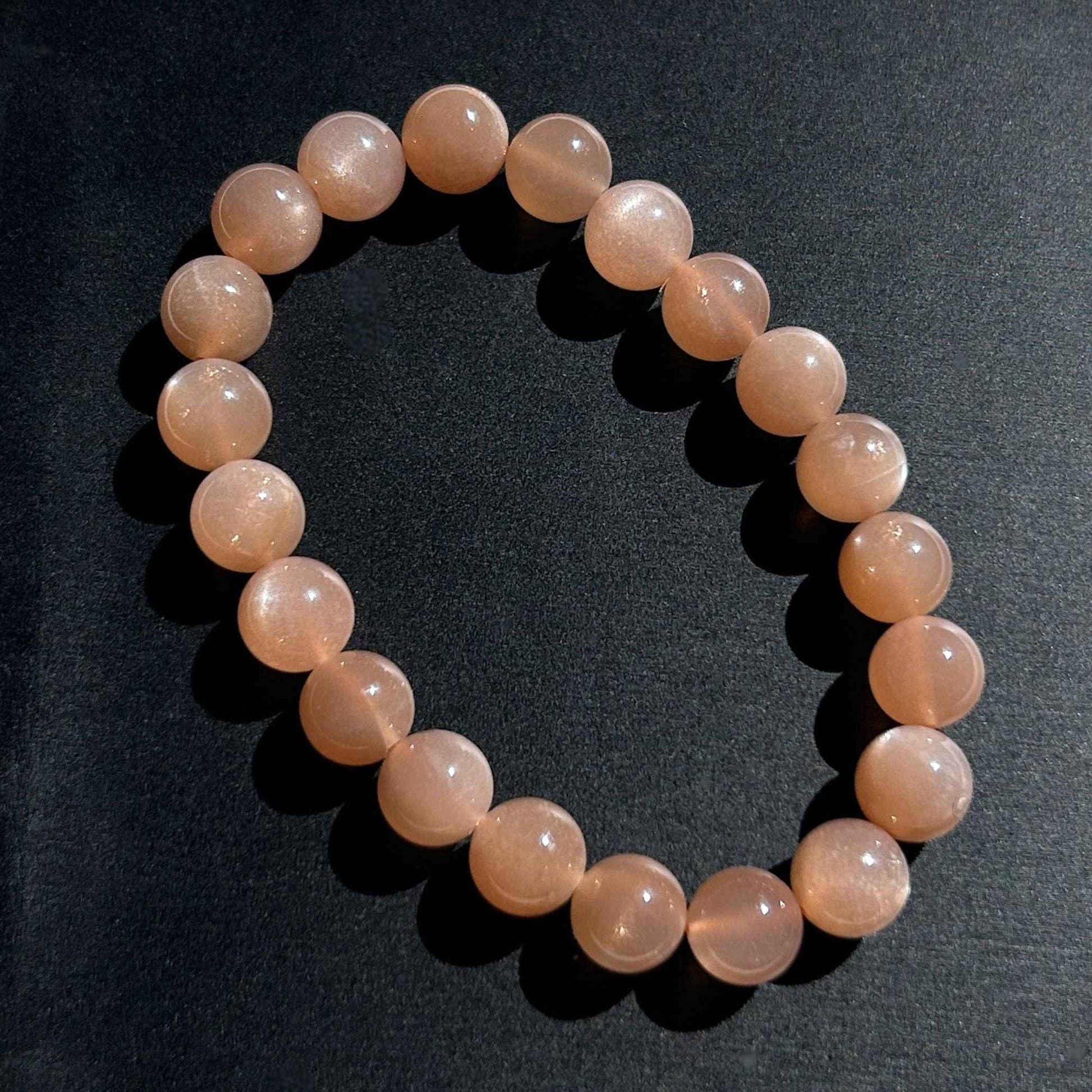 Peach Moonstone Bracelet in 8 to 11MM