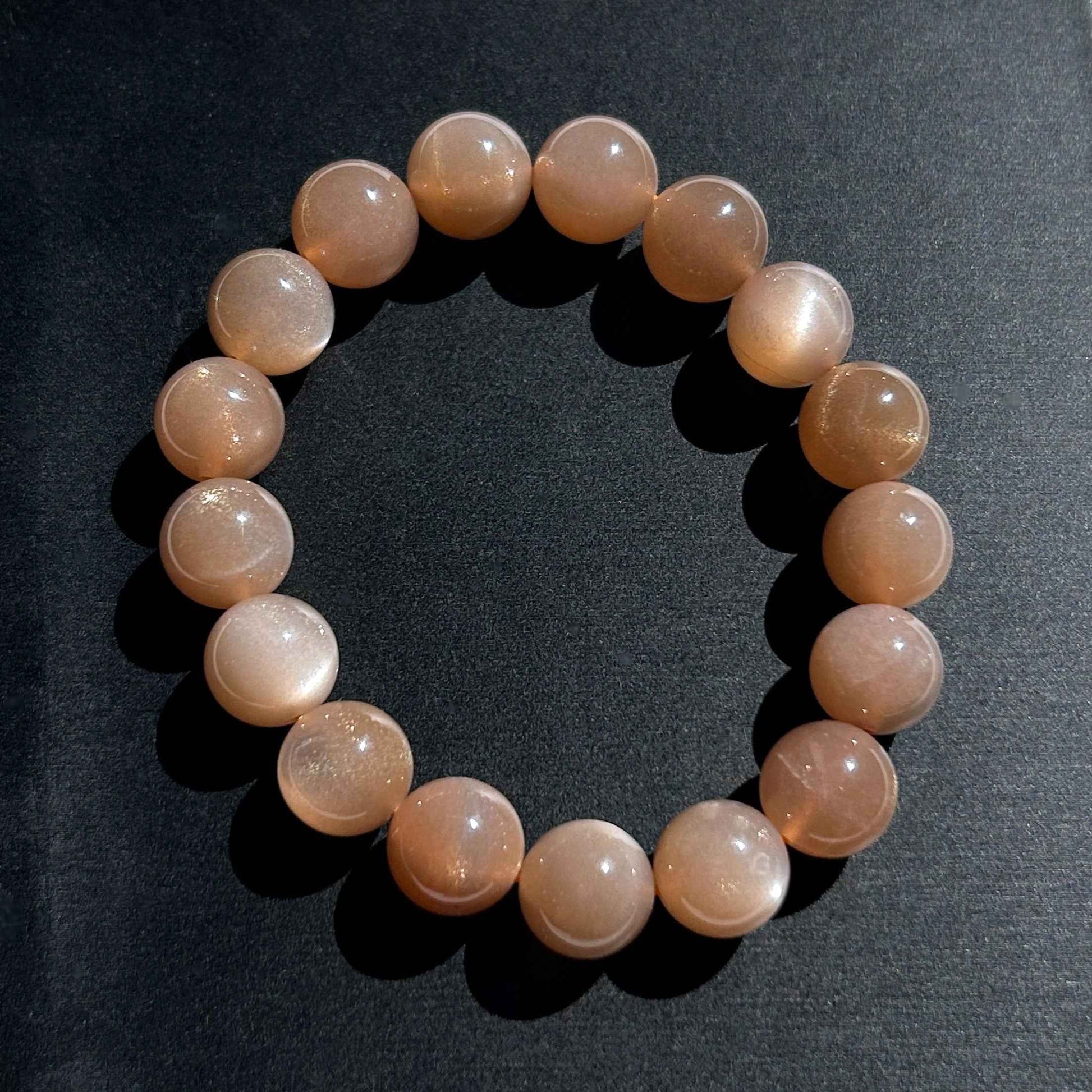 Peach Moonstone Bracelet in 8 to 11MM