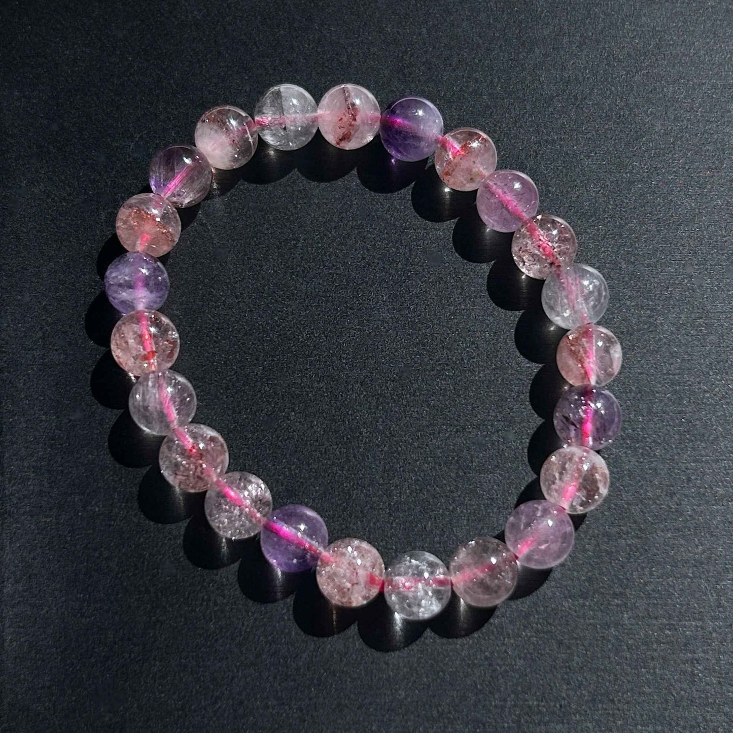 Natural Super 7 Bracelet in 6 to 8MM