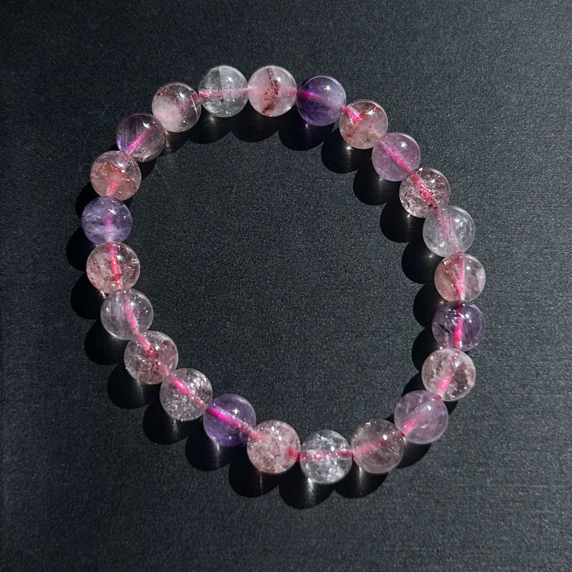 Natural Super 7 Bracelet in 6 to 8MM