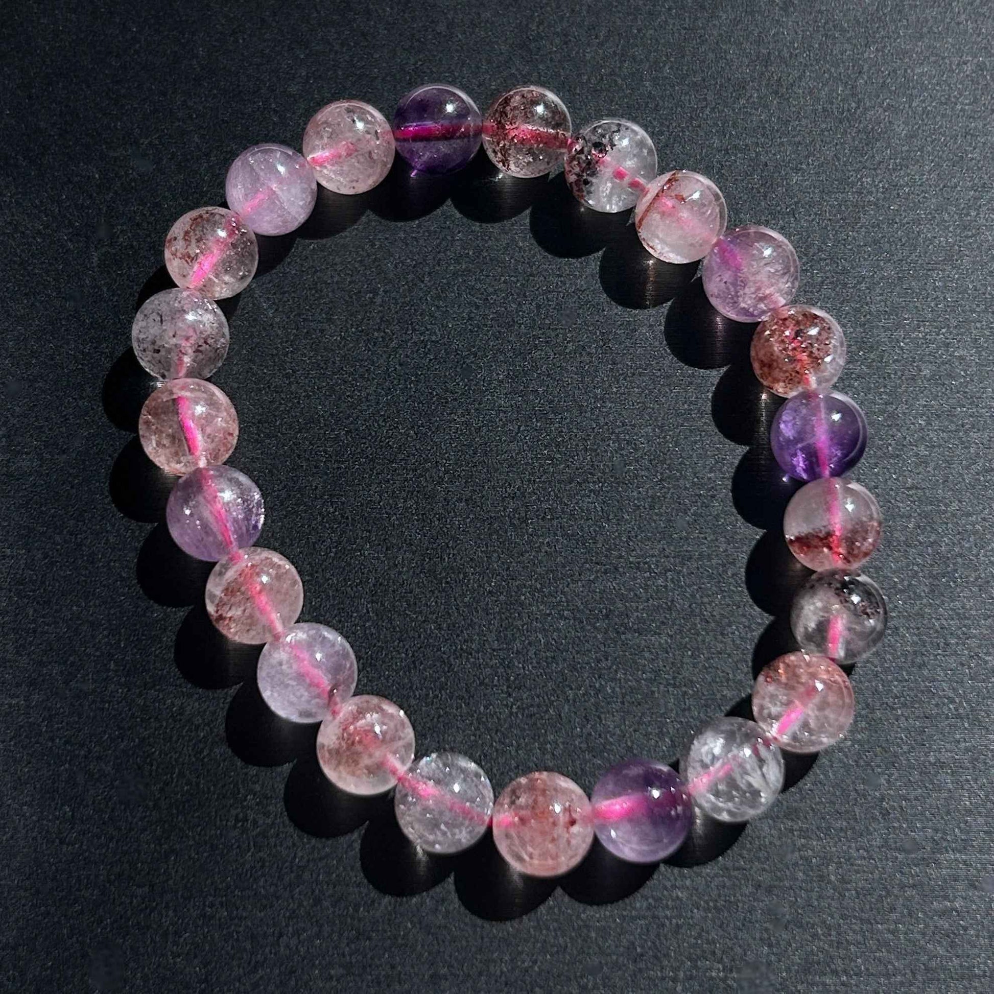 Natural Super 7 Bracelet in 6 to 8MM