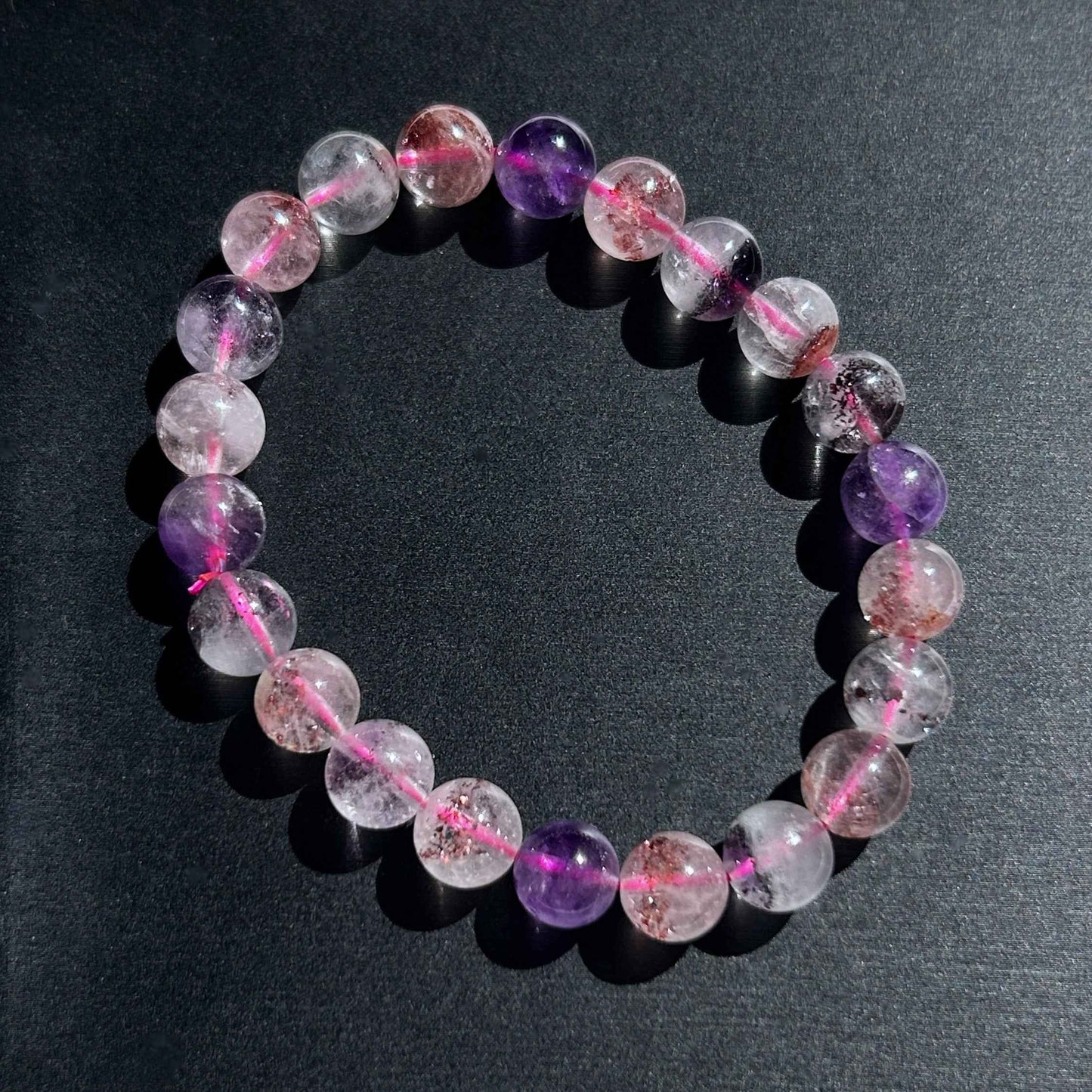 Natural Super 7 Bracelet in 6 to 8MM