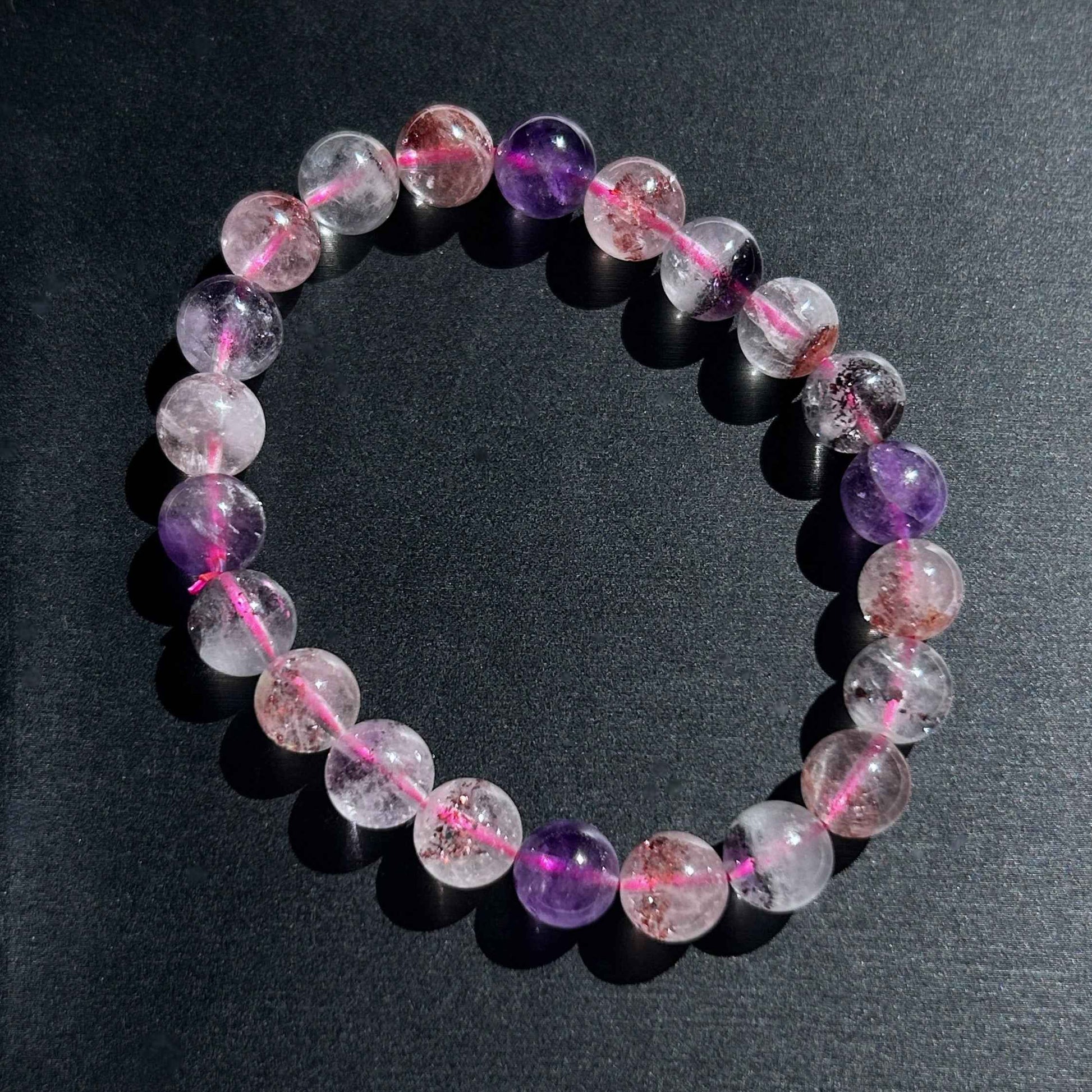 Natural Super 7 Bracelet in 6 to 8MM