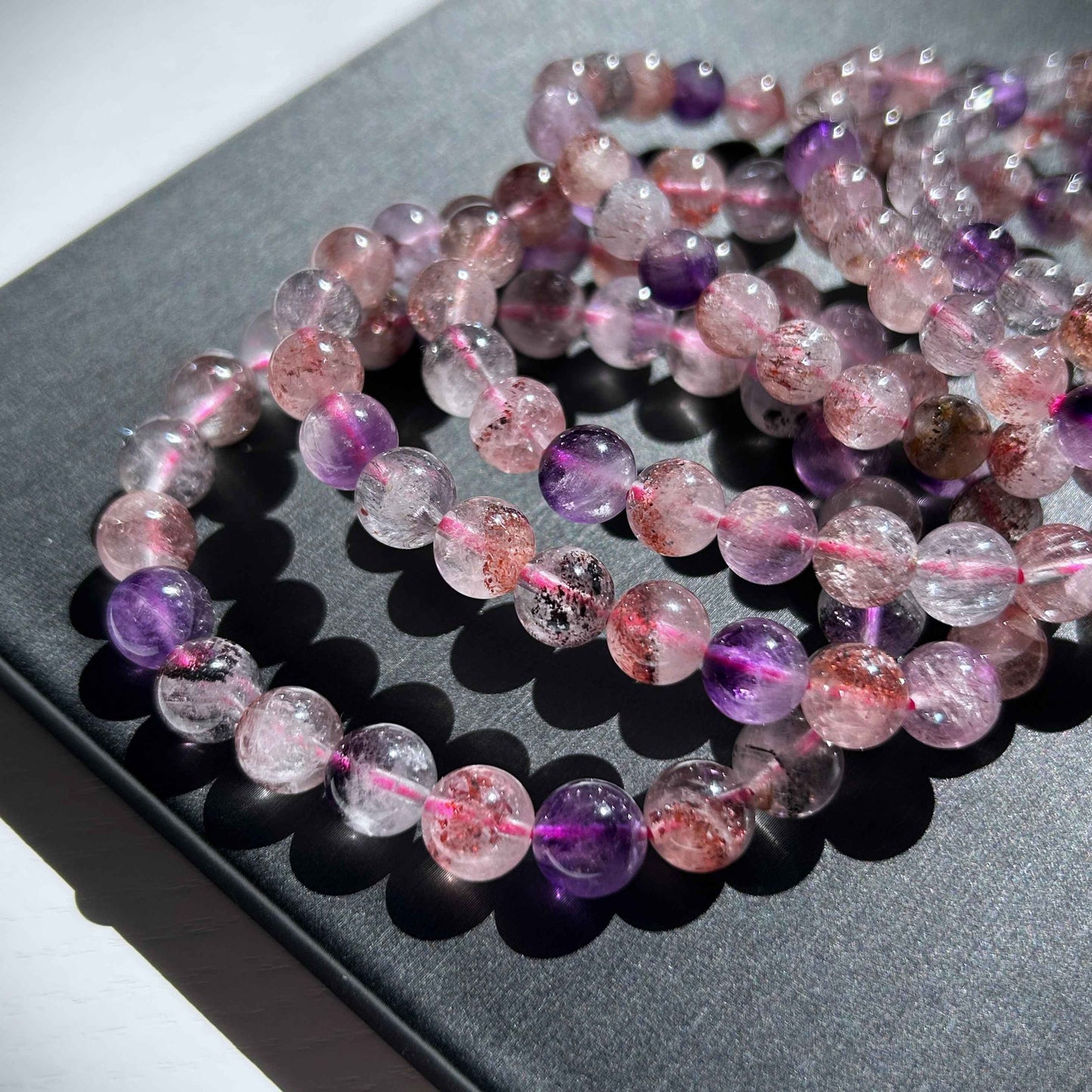 Natural Super 7 Bracelet in 6 to 8MM