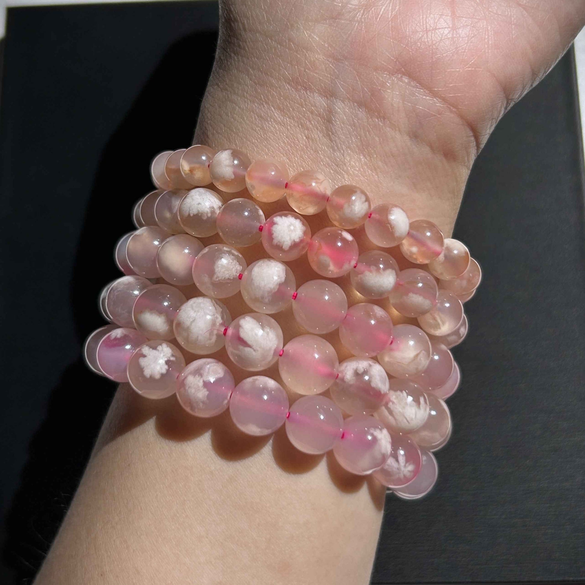 High Quality Sakura Agate Bracelet in 7 to 9MM