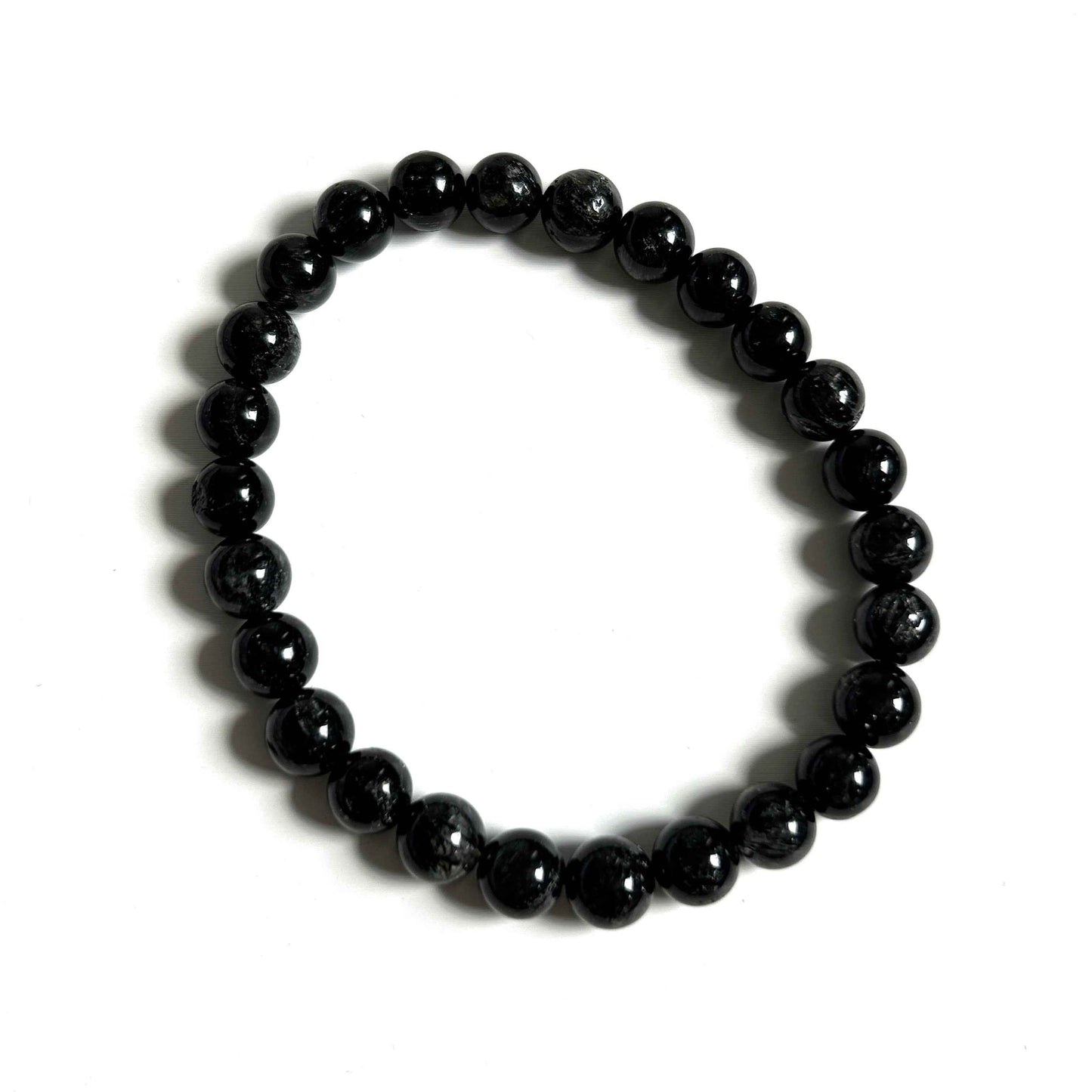 Black Rutilated Quartz Bracelet in 6 to 11MM