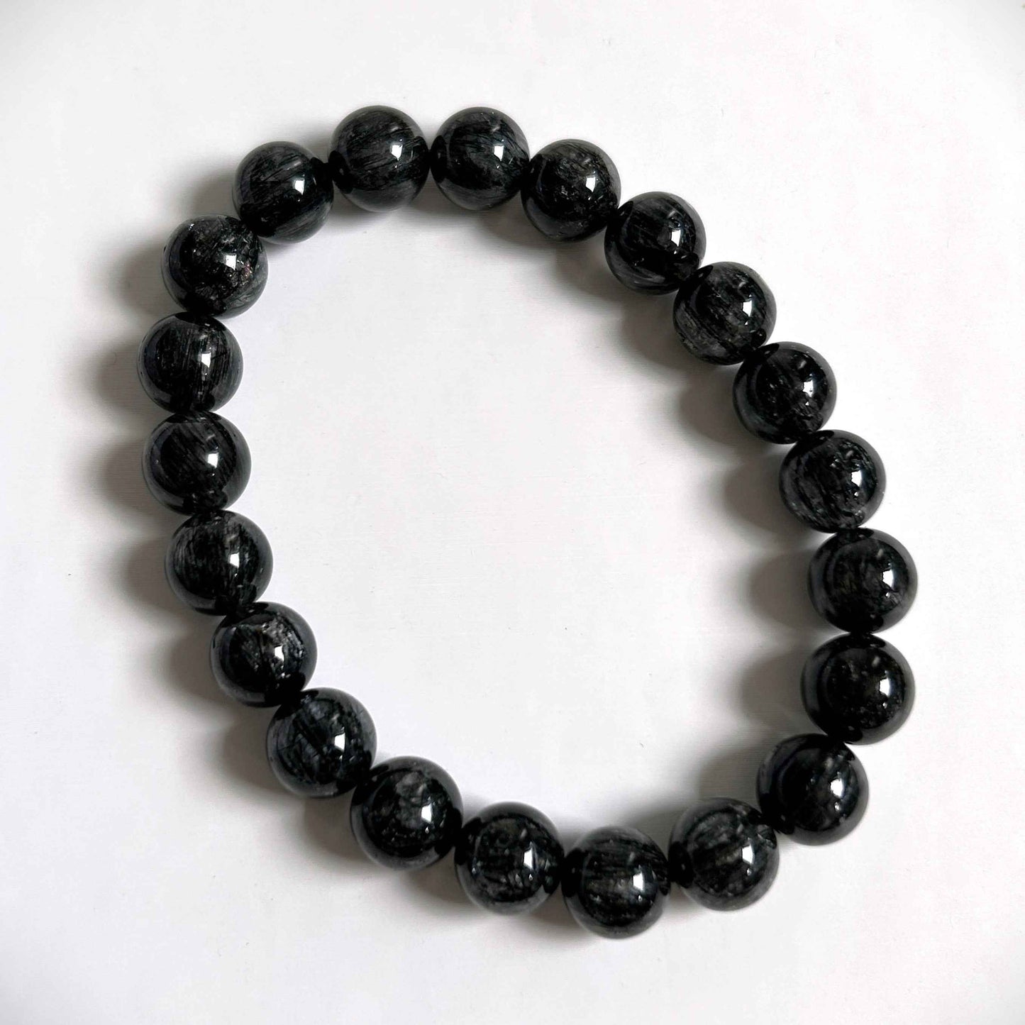 Black Rutilated Quartz Bracelet in 6 to 11MM