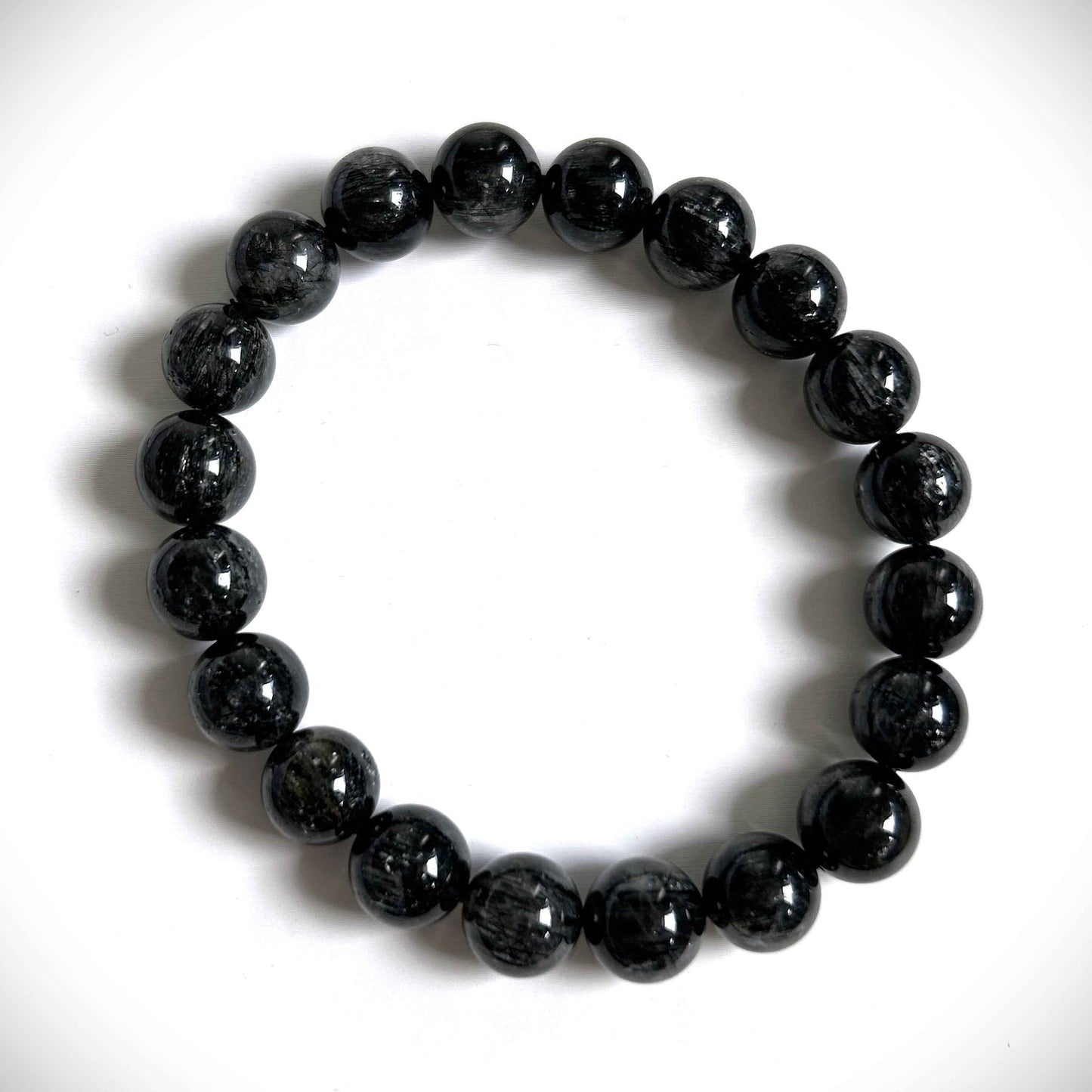 Black Rutilated Quartz Bracelet in 6 to 11MM