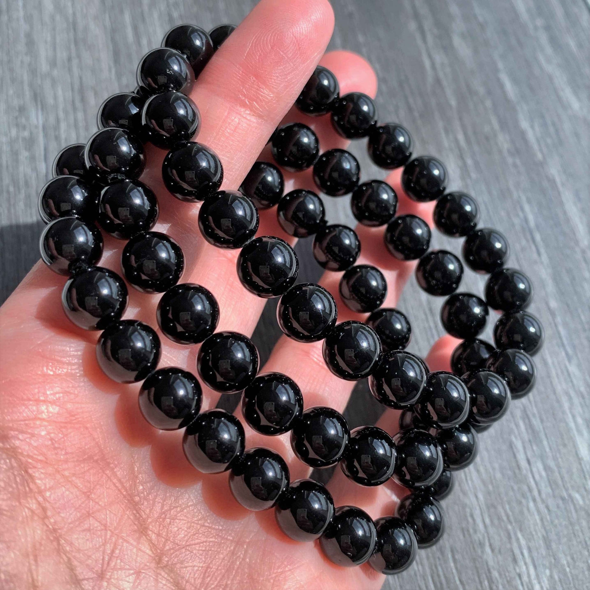 Natural Black Tourmaline Bracelet in 8.5MM