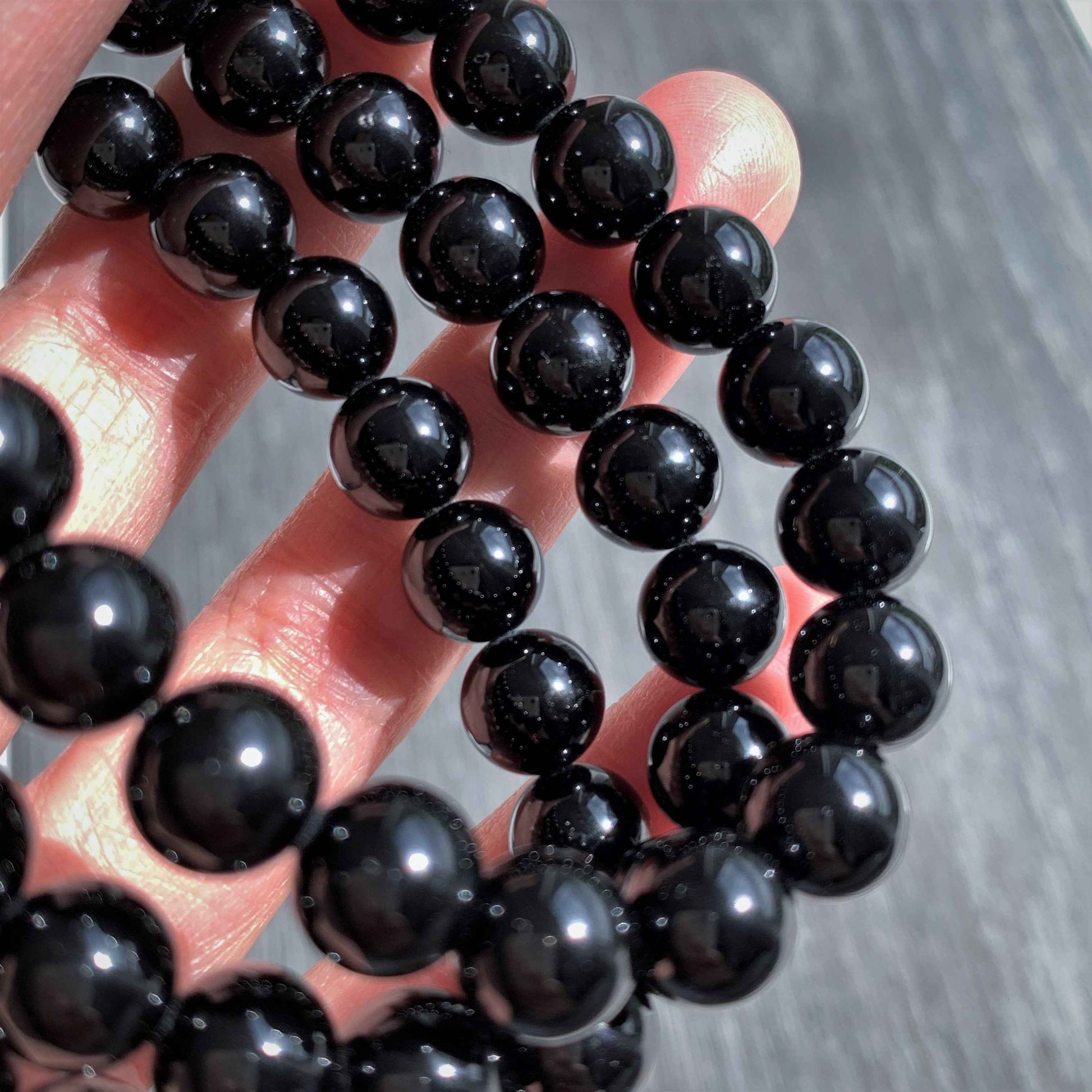 Natural Black Tourmaline Bracelet in 8.5MM