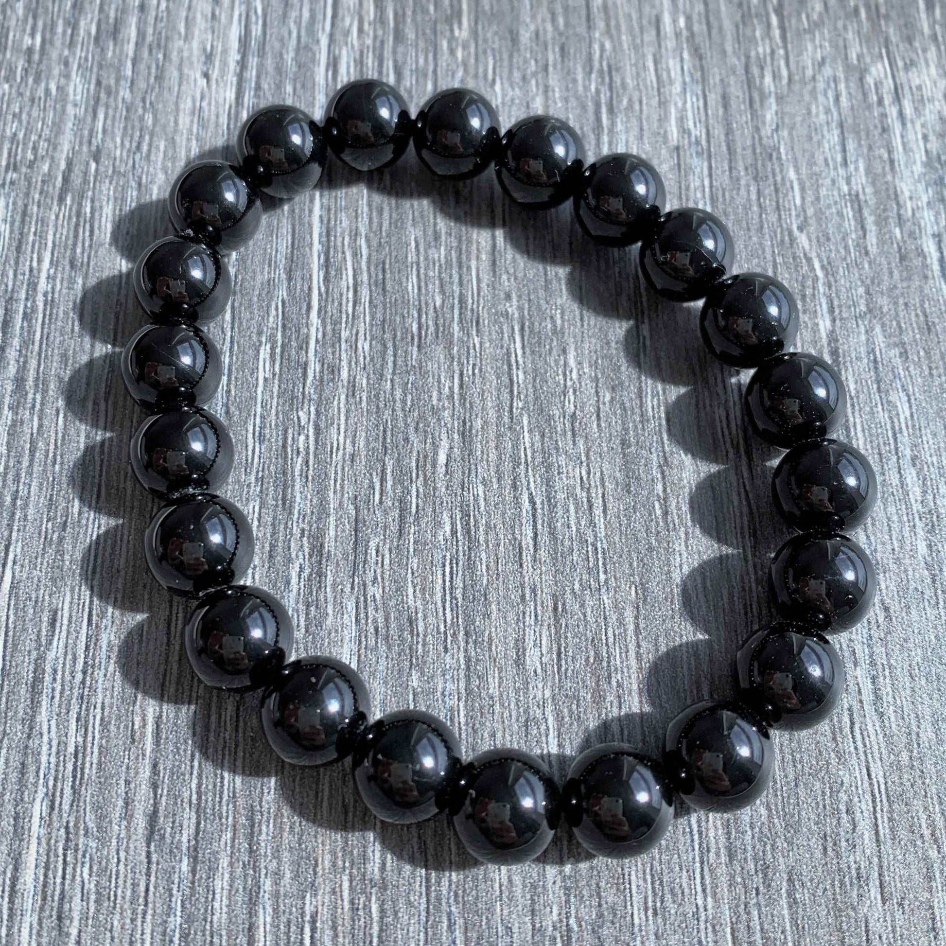 Natural Black Tourmaline Bracelet in 8.5MM