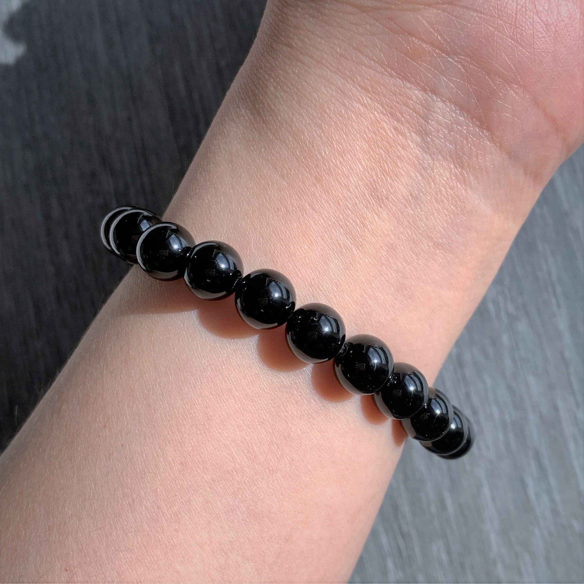 Natural Black Tourmaline Bracelet in 8.5MM