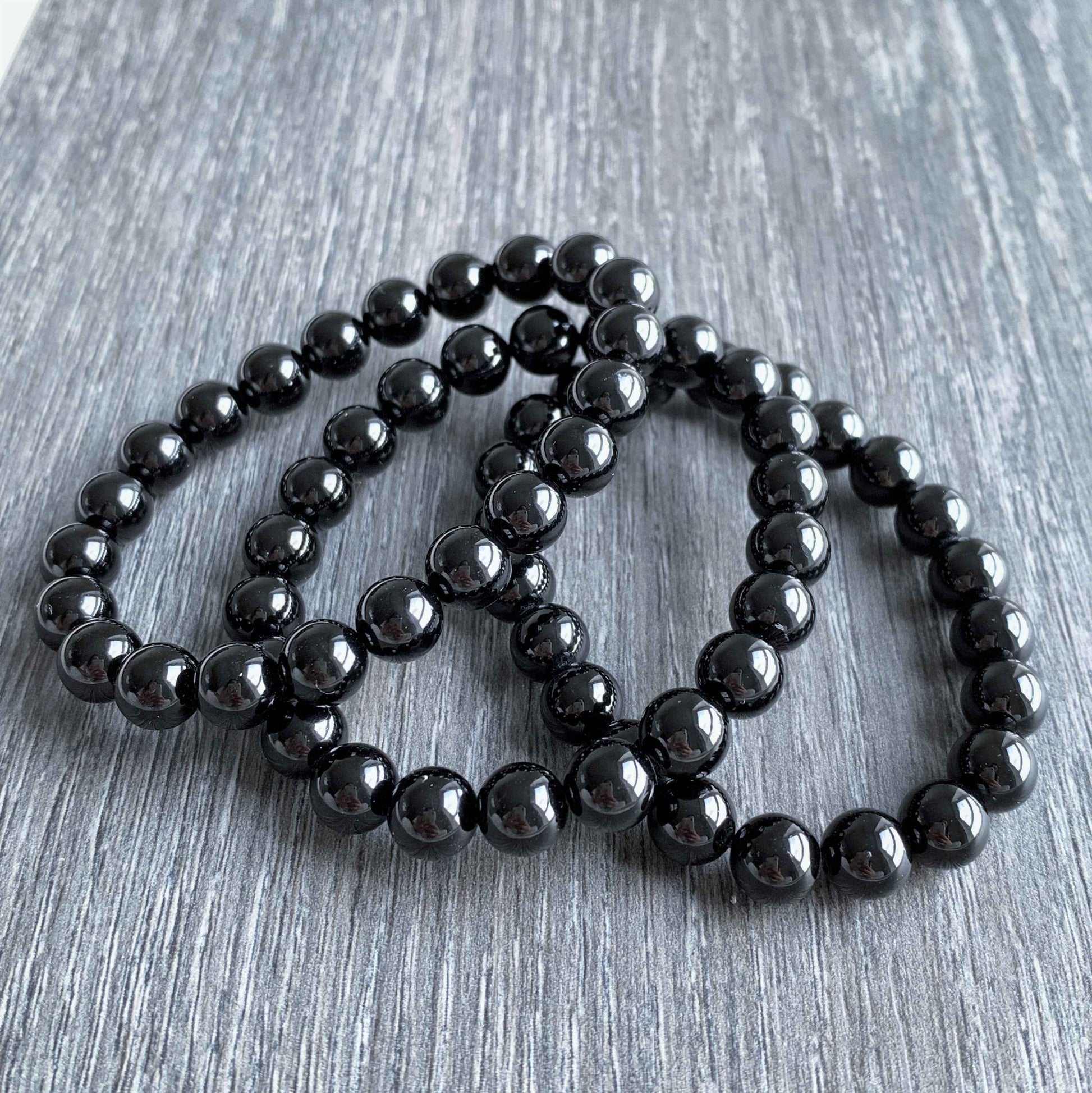 Natural Black Tourmaline Bracelet in 8.5MM