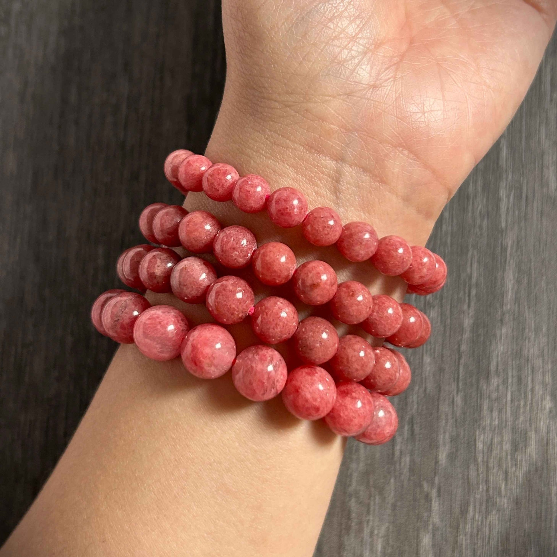 Top Quality Natural Rhodonite Bracelet in 7 to 10MM