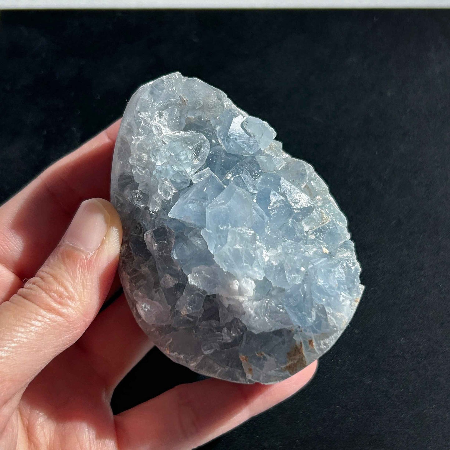 Celestite Cluster Crystal Geode Mineral Specimen