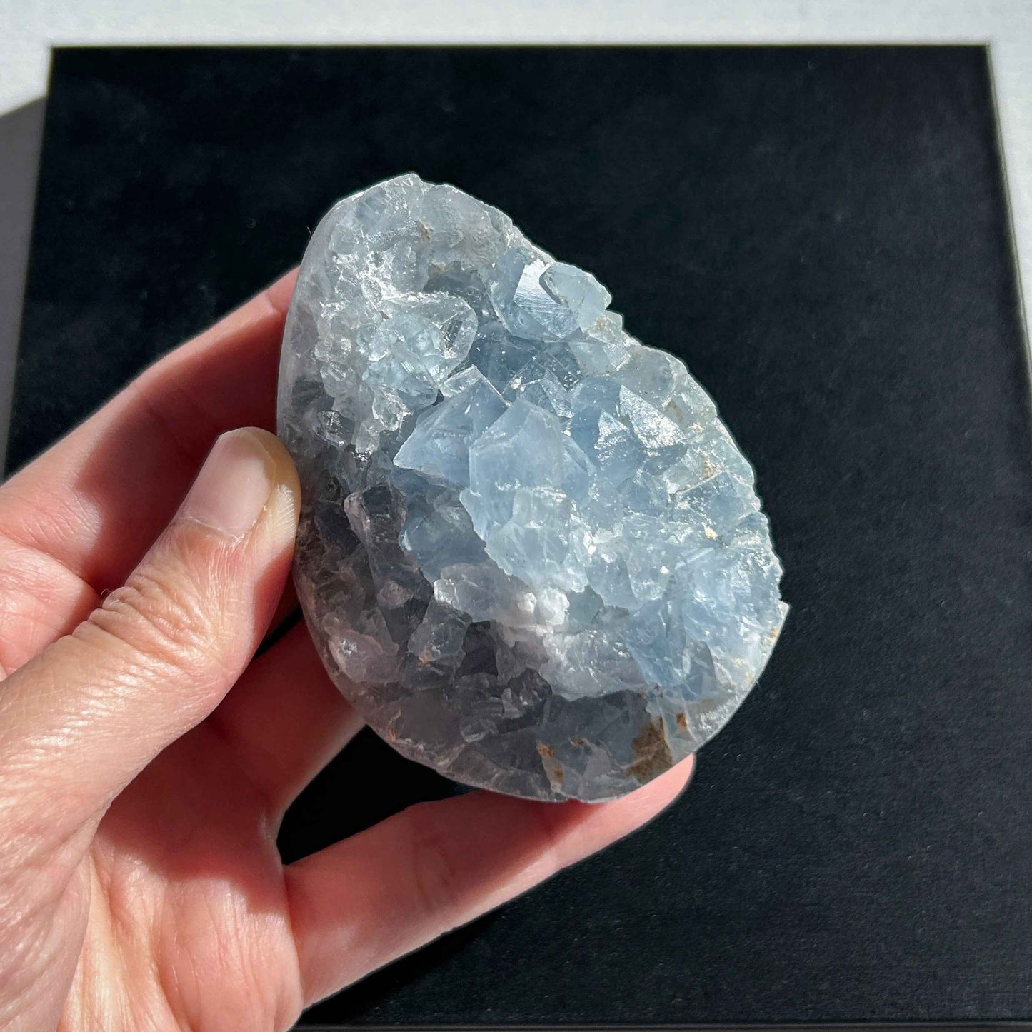 Celestite Cluster Crystal Geode Mineral Specimen