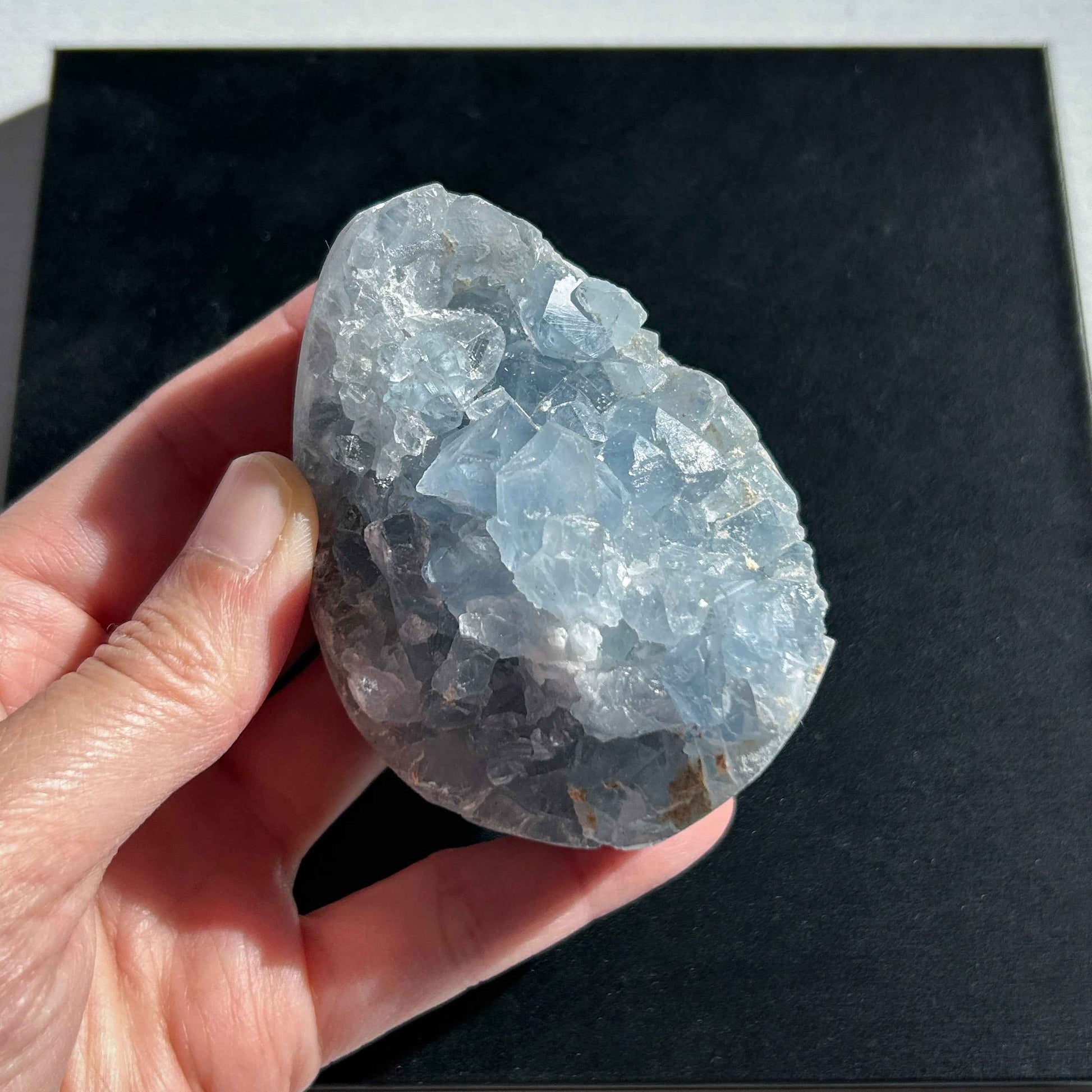 Celestite Cluster Crystal Geode Mineral Specimen