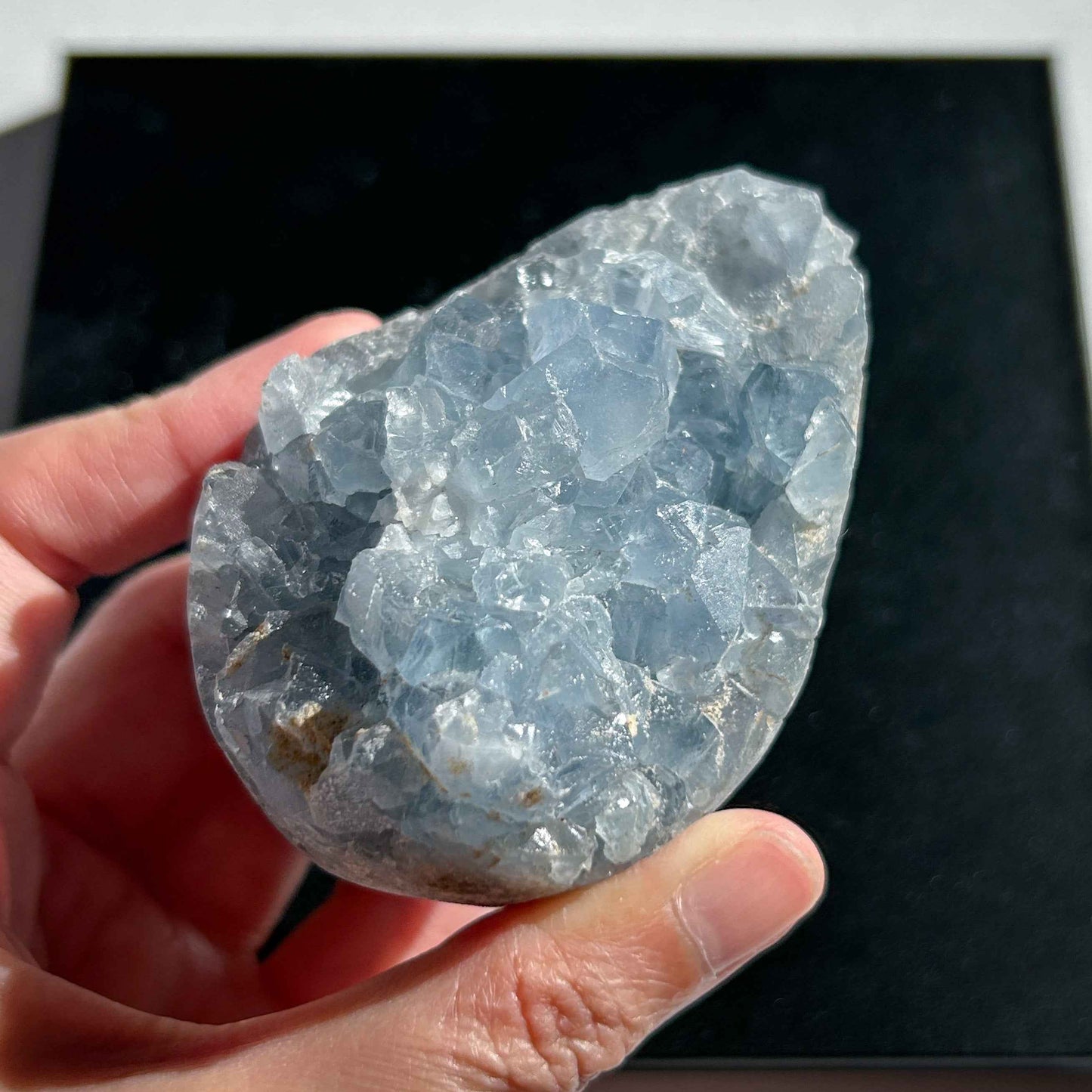 Celestite Cluster Crystal Geode Mineral Specimen