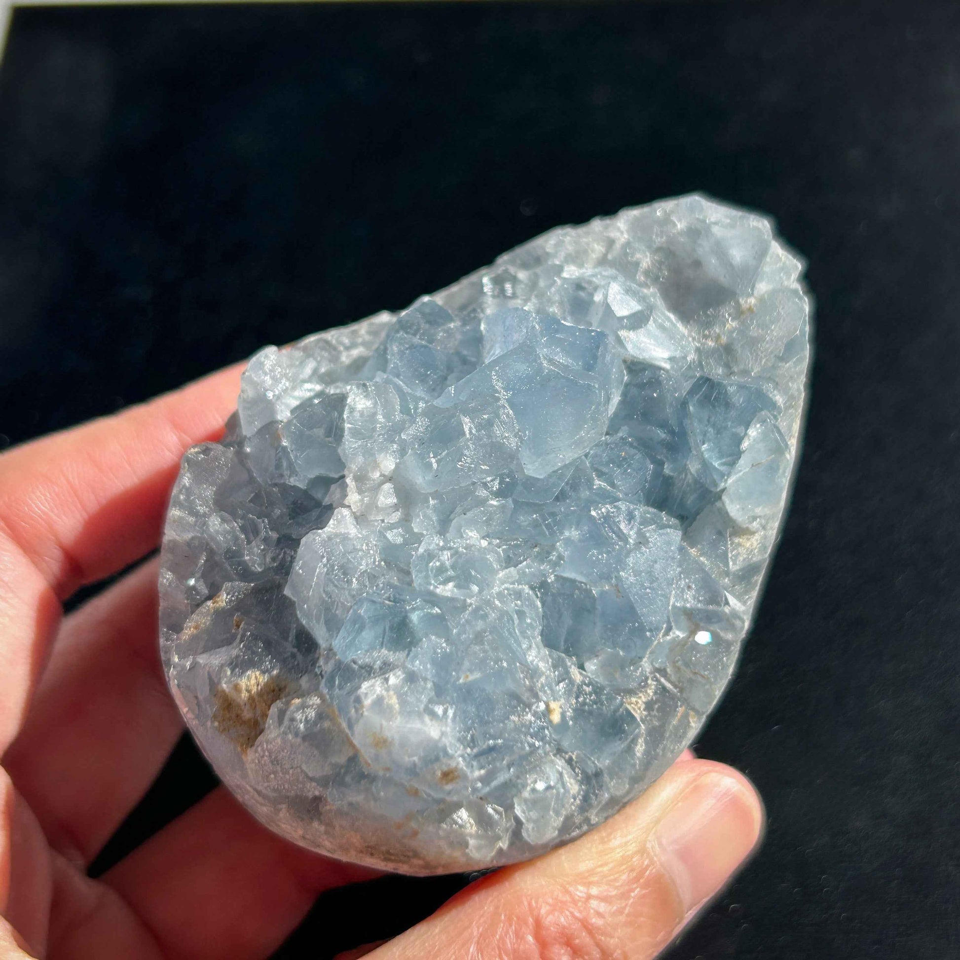 Celestite Cluster Crystal Geode Mineral Specimen