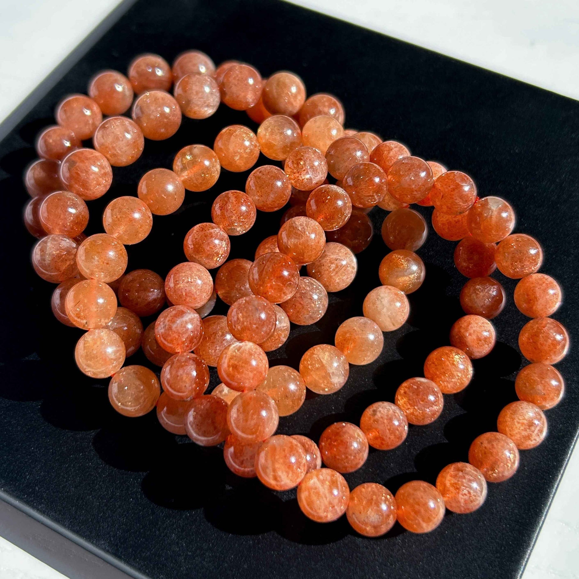 Golden Sunstone Quartz Bracelet in 9 to 10MM