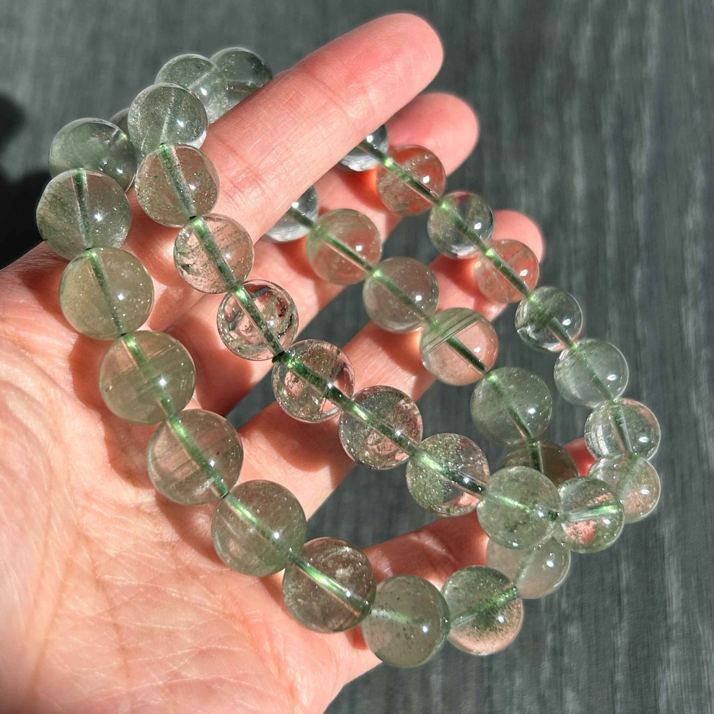 High Quality Green Garden Quartz Bracelet in 10-11MM