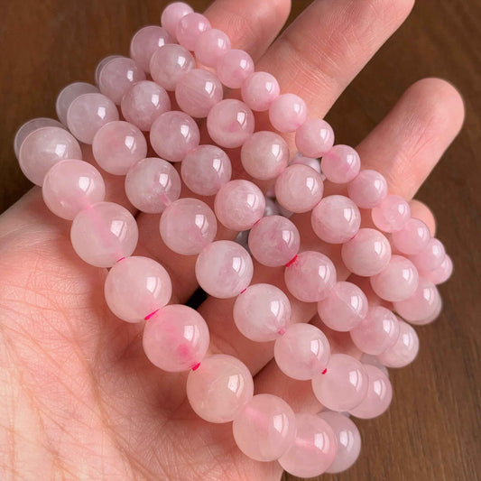 Natural Rose Quartz Bracelet in 6 to 10MM