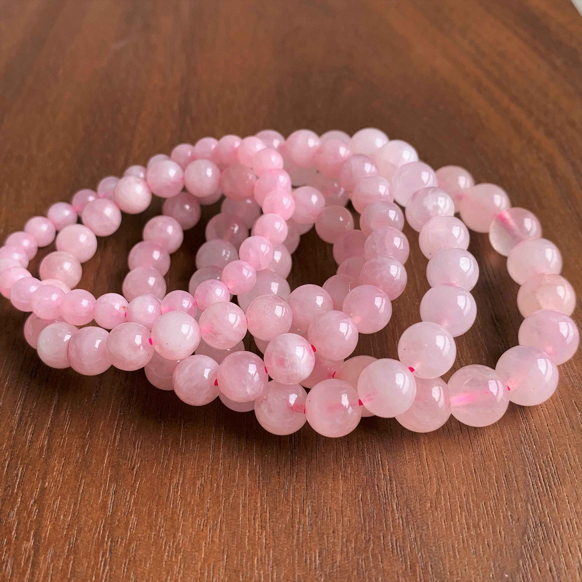 Natural Rose Quartz Bracelet in 6 to 10MM