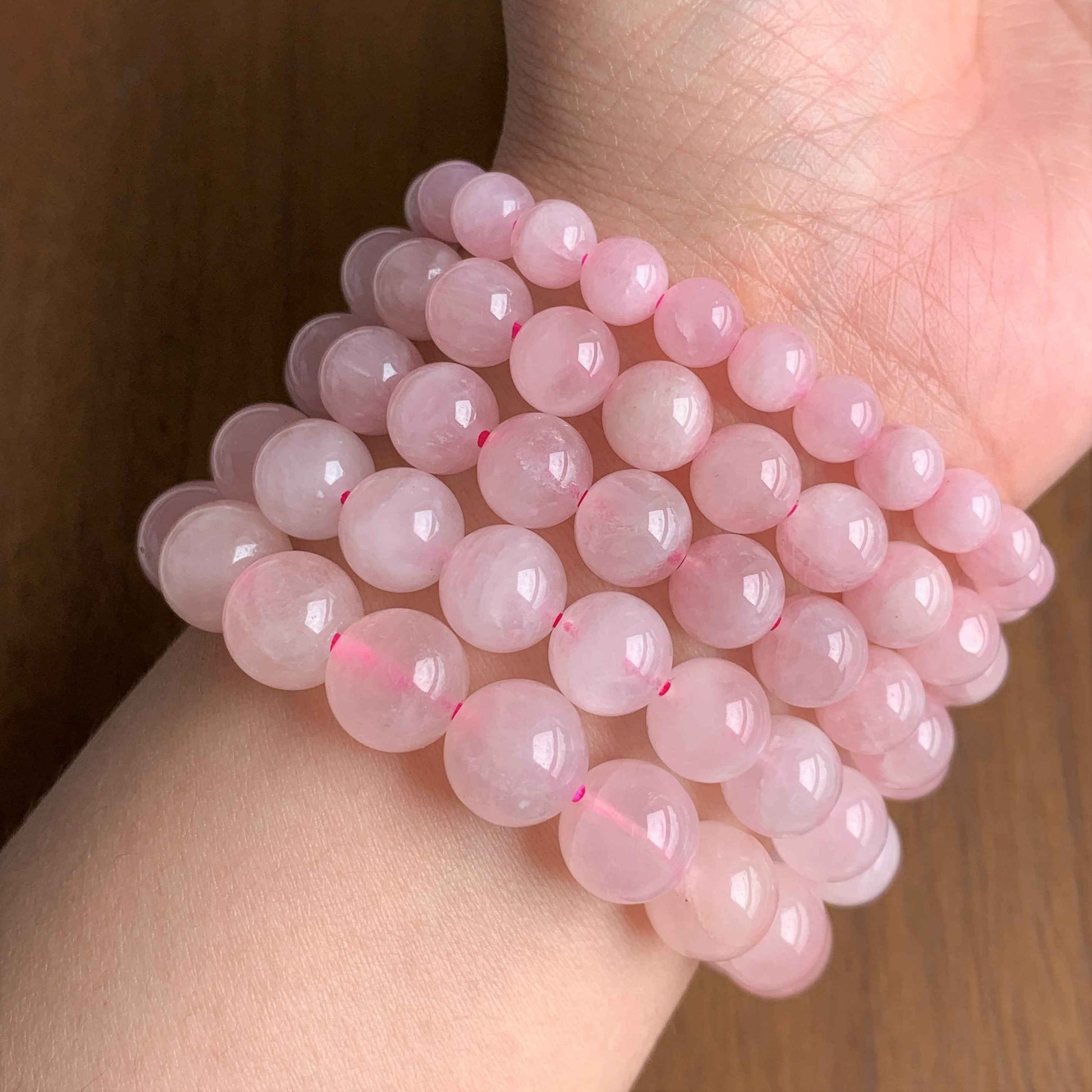 Natural Rose Quartz Bracelet in 6 to 10MM