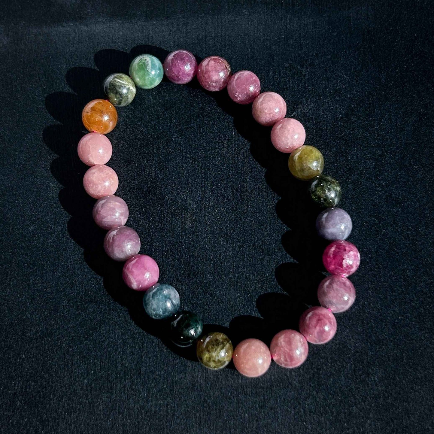 Rare Natural Rainbow Tourmaline Bracelet in 6 to 7MM