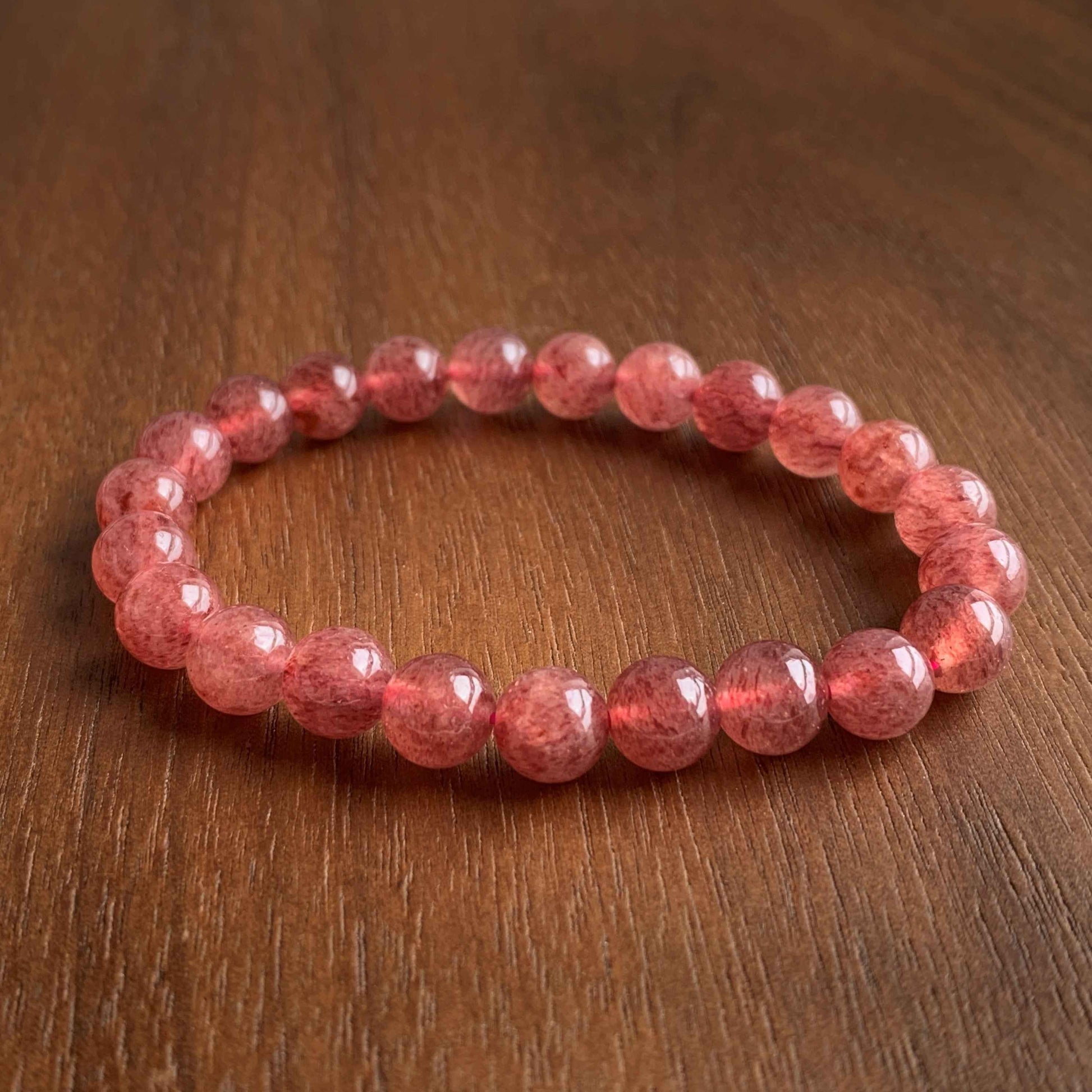 Natural Strawberry Quartz Bracelet in 6 to 10MM