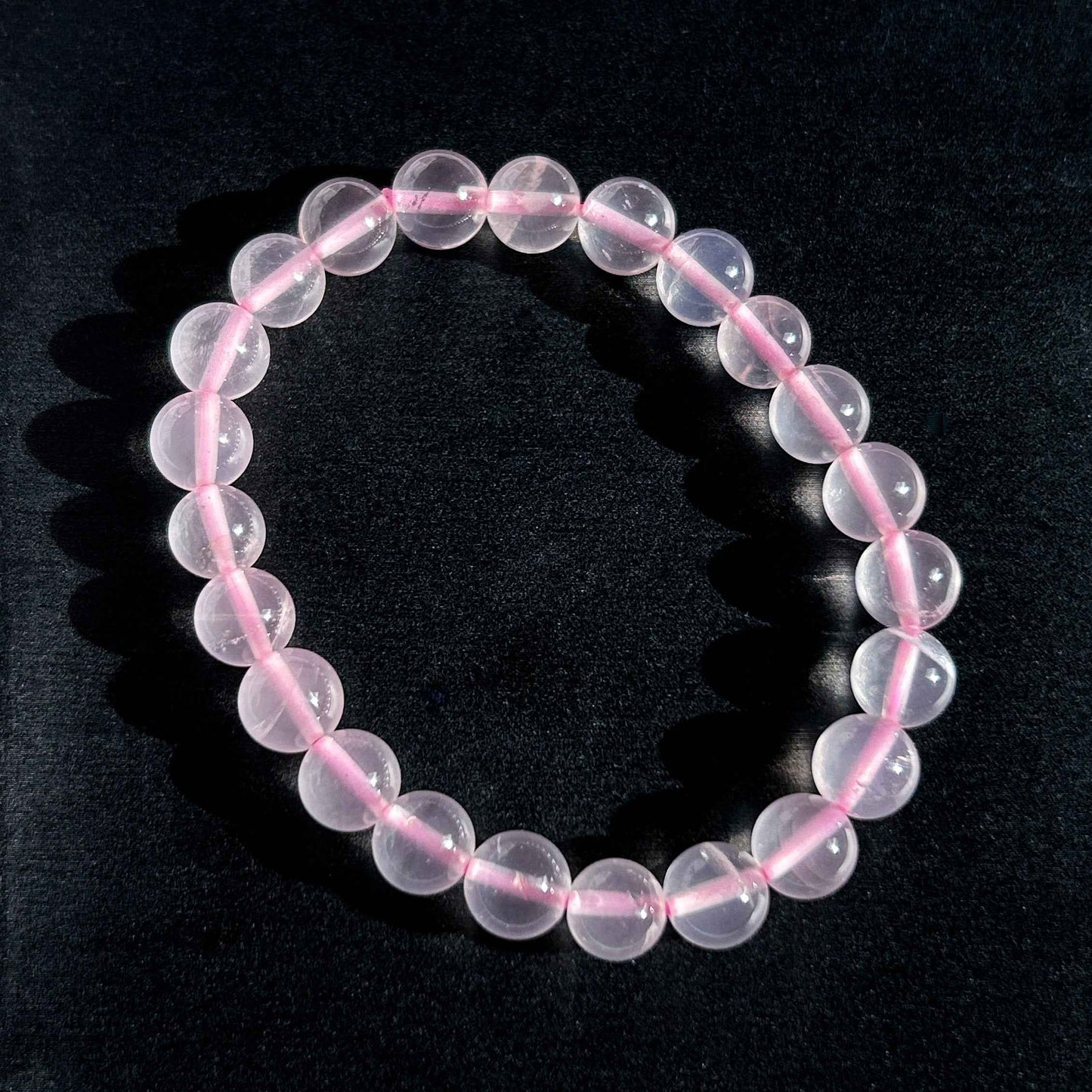 High Quality Rare Starlight Rose Quartz Bracelet in 8 to 12MM