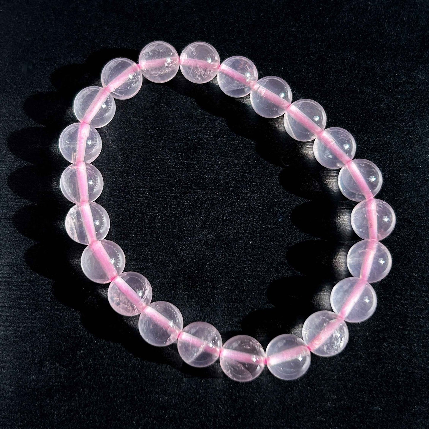 High Quality Rare Starlight Rose Quartz Bracelet in 8 to 12MM