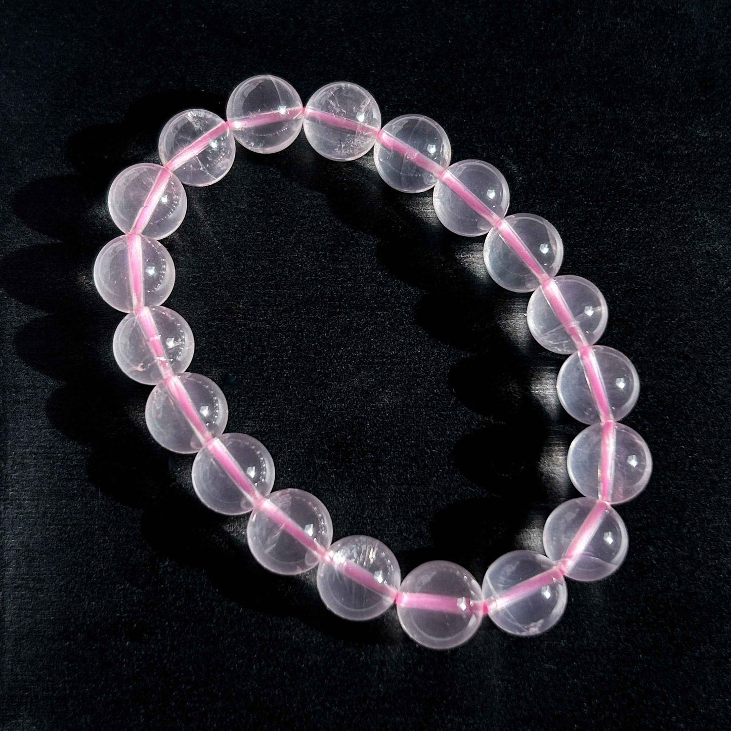 High Quality Rare Starlight Rose Quartz Bracelet in 8 to 12MM
