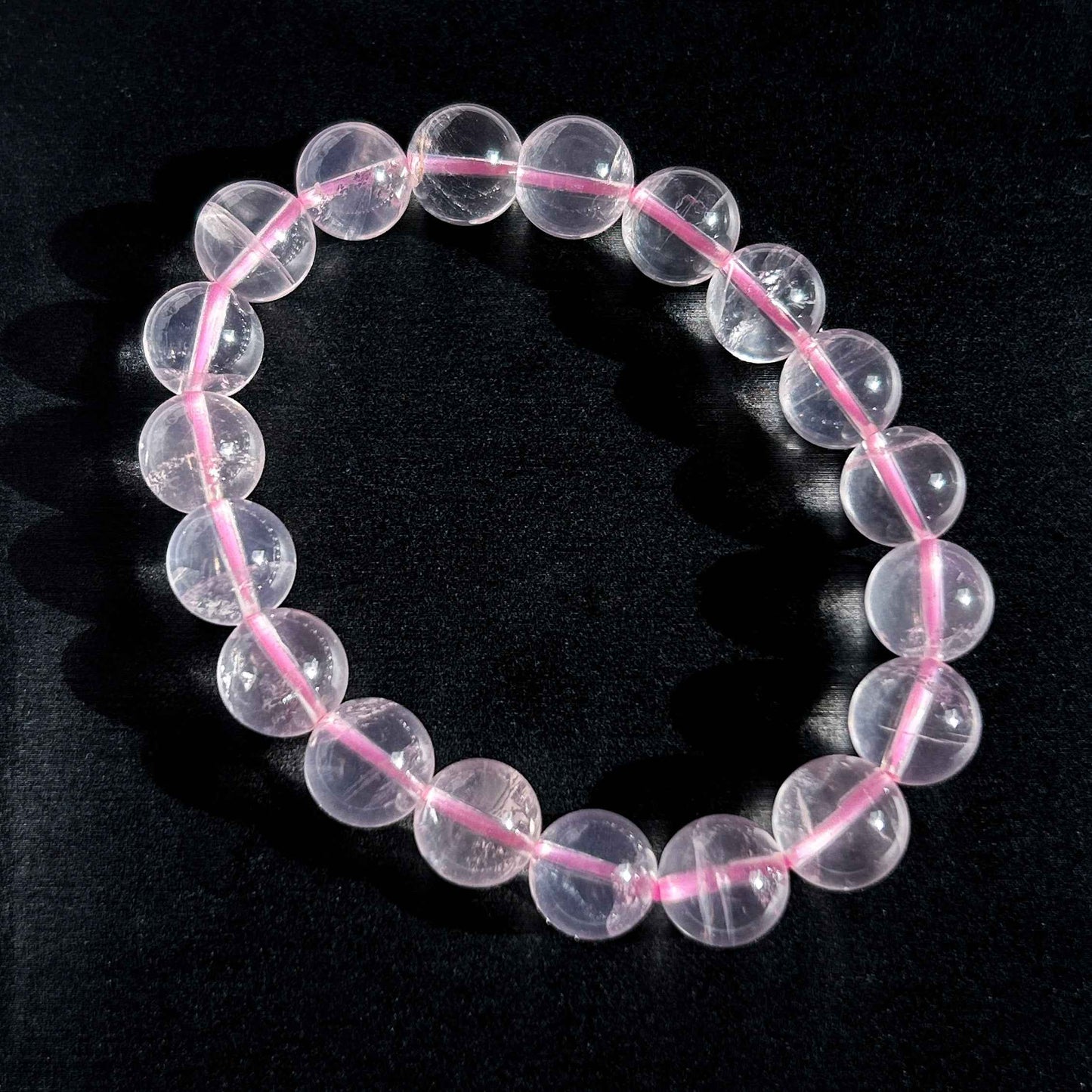 High Quality Rare Starlight Rose Quartz Bracelet in 8 to 12MM