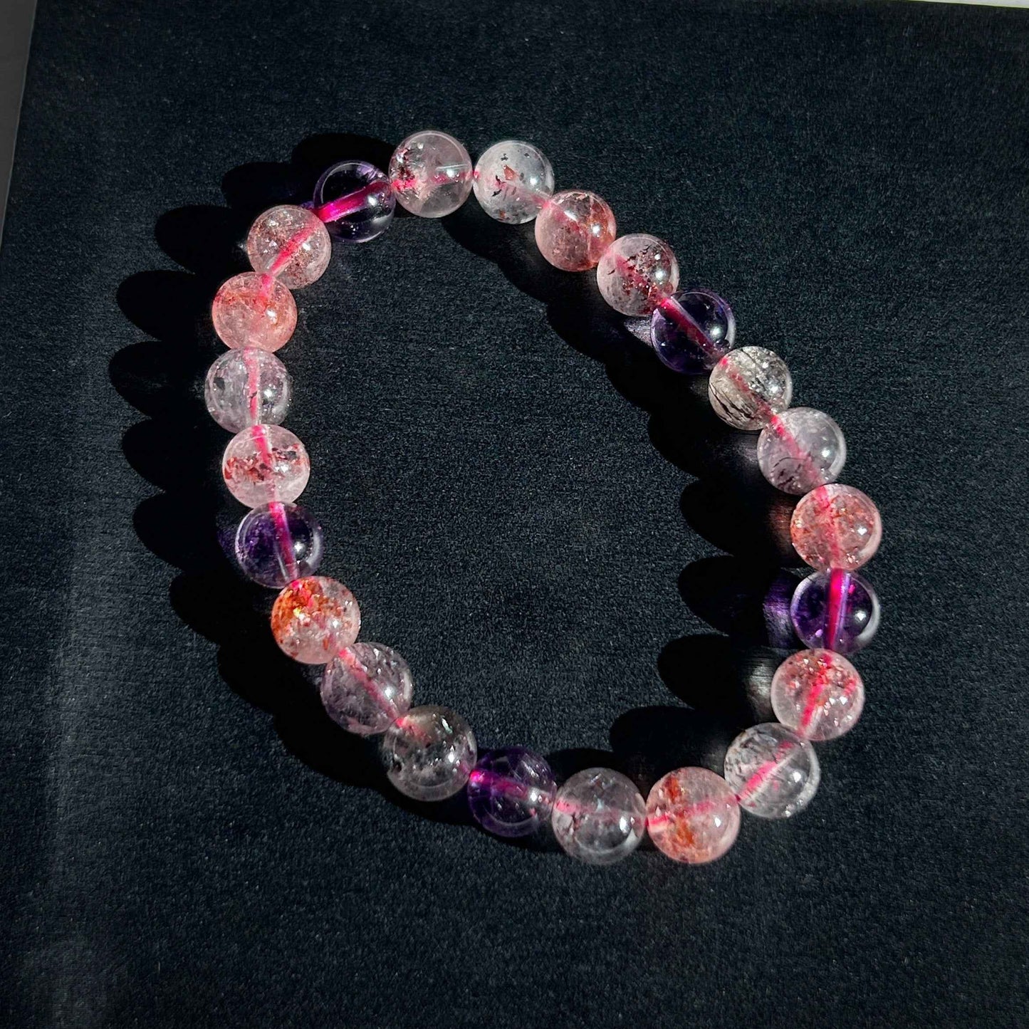 Rare Top Quality Natural Super 7 Beaded Bracelet in 8MM