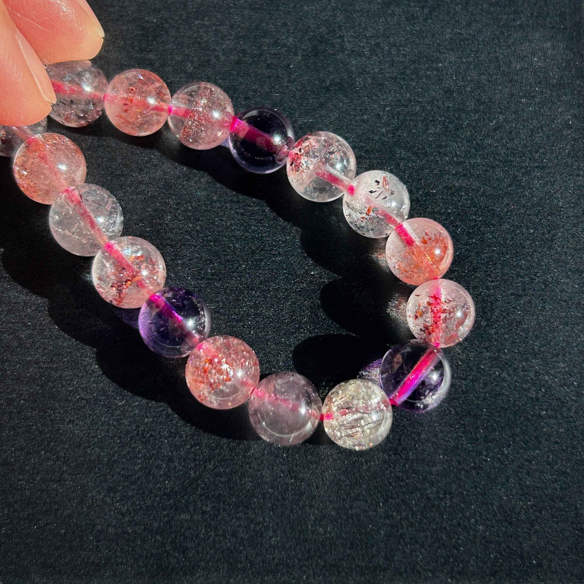 Rare Top Quality Natural Super 7 Beaded Bracelet in 8MM